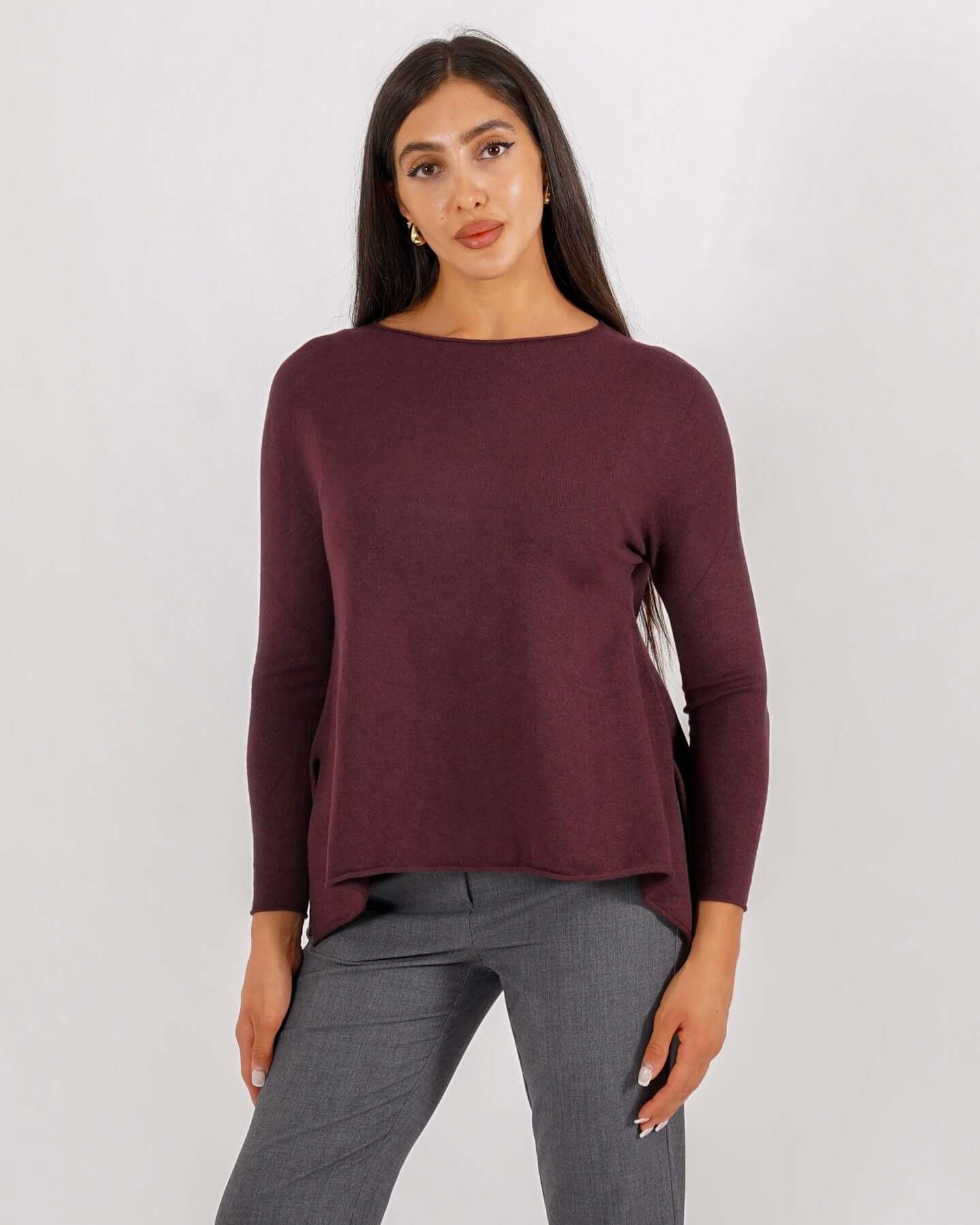 Maglia girocollo minimal con spacchi laterali - Austria