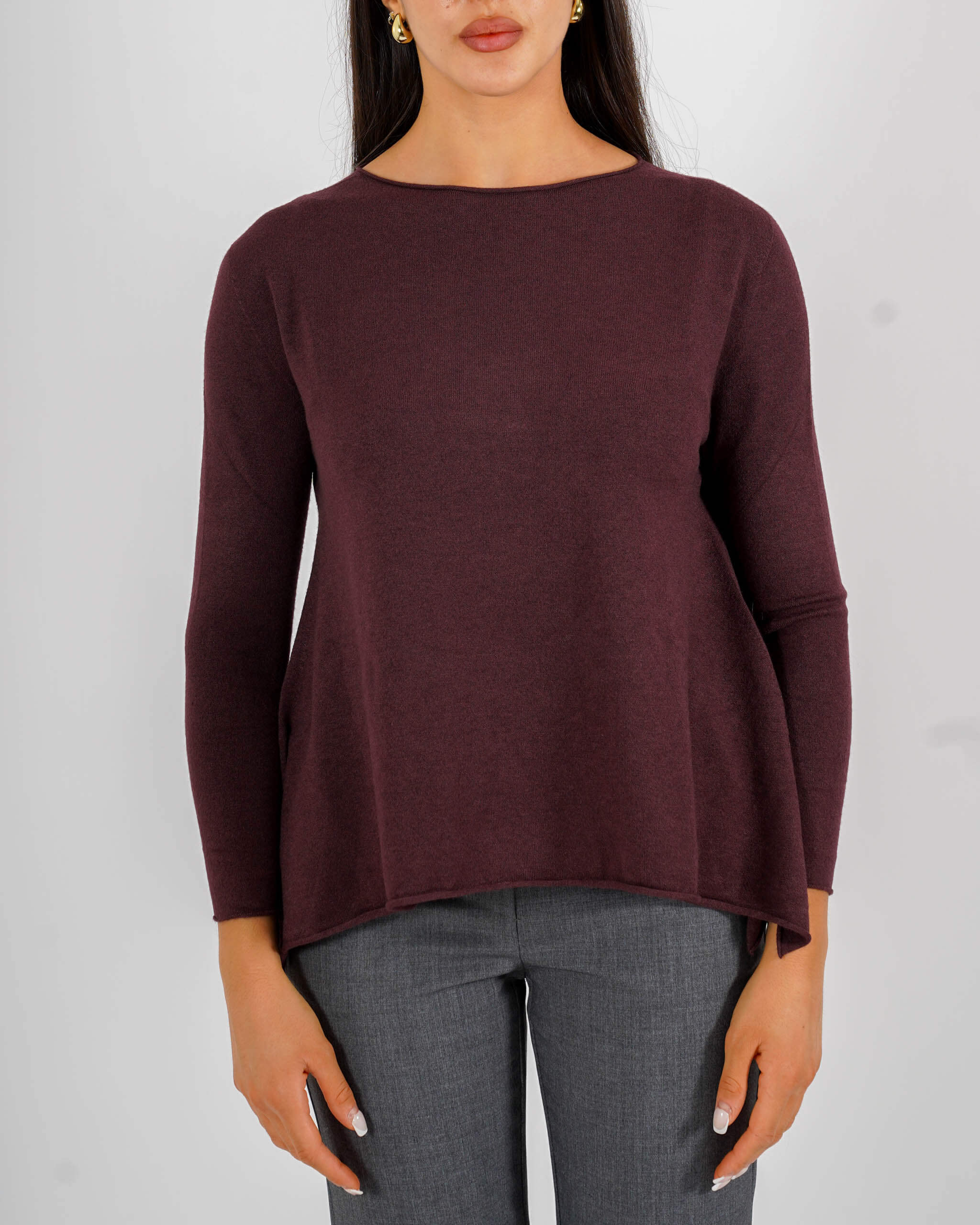 Maglia girocollo minimal con spacchi laterali - Austria