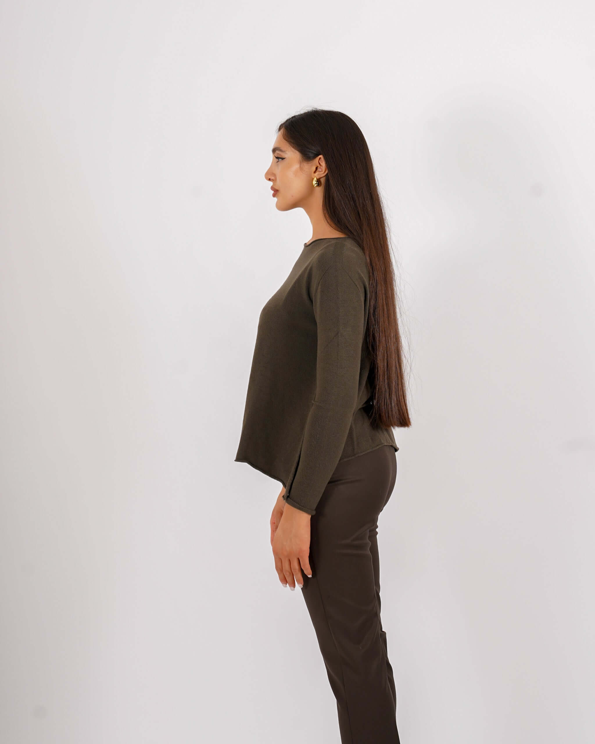 Maglia girocollo minimal con spacchi laterali - Austria