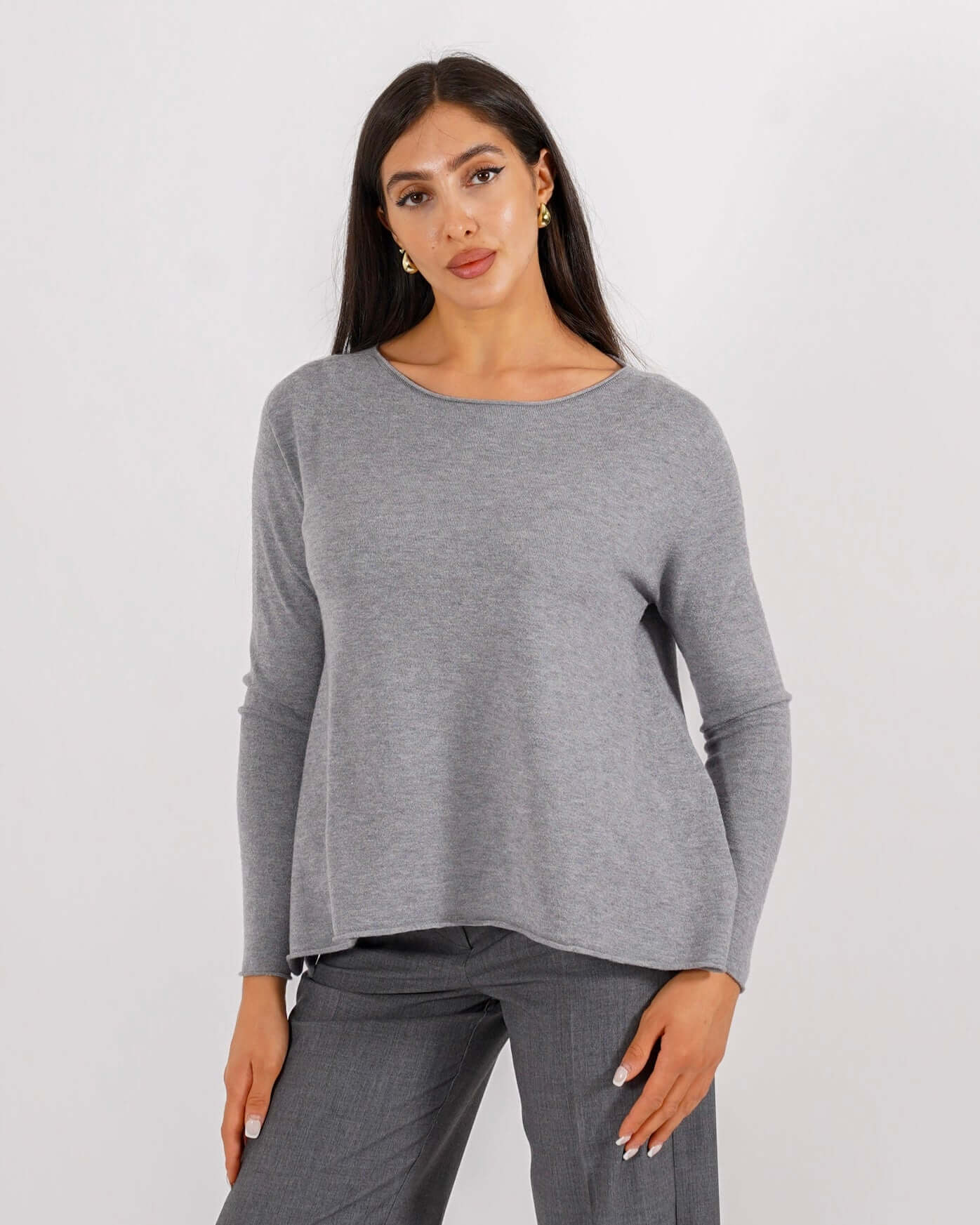 Maglia girocollo minimal con spacchi laterali - Austria