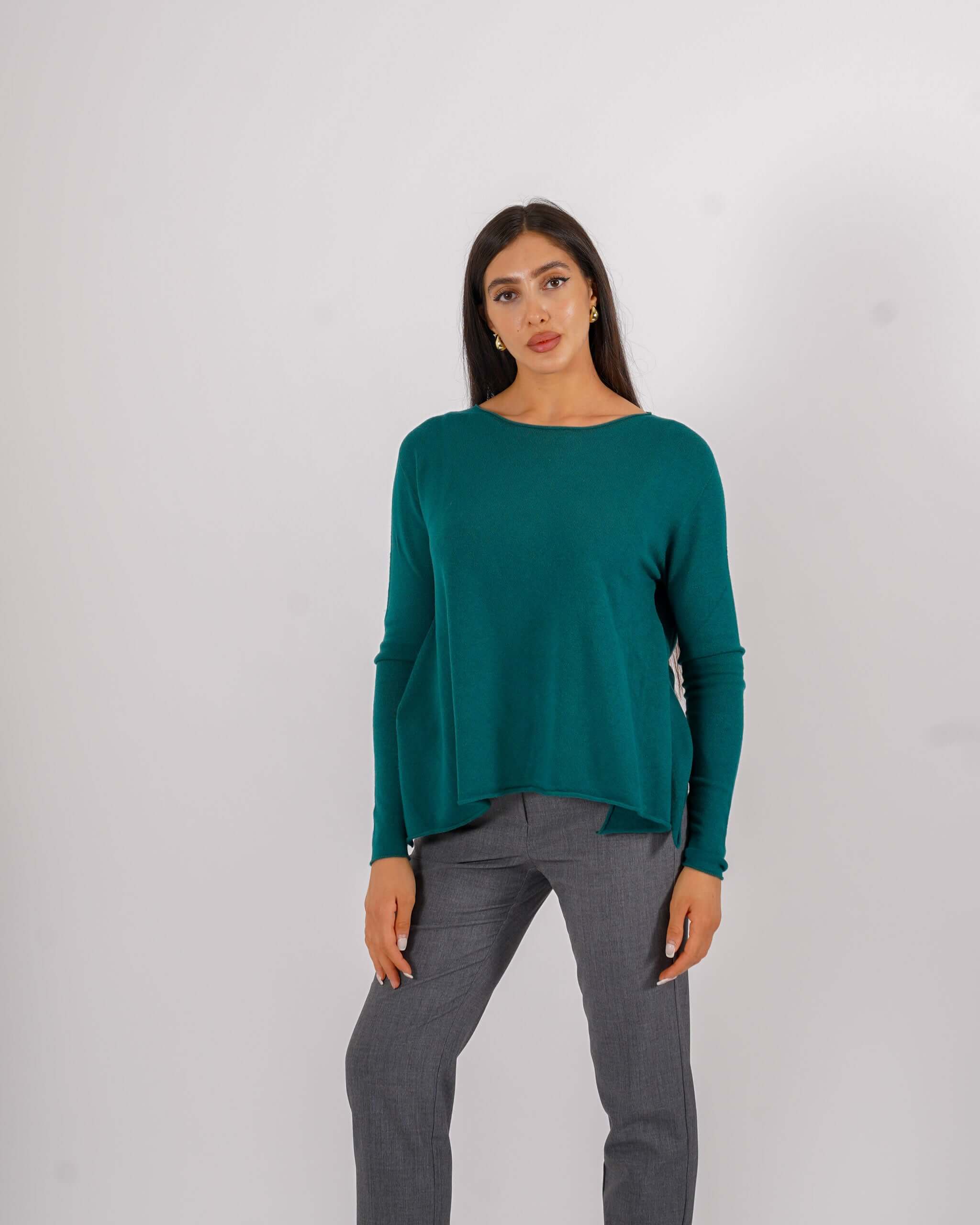 Maglia girocollo minimal con spacchi laterali - Austria