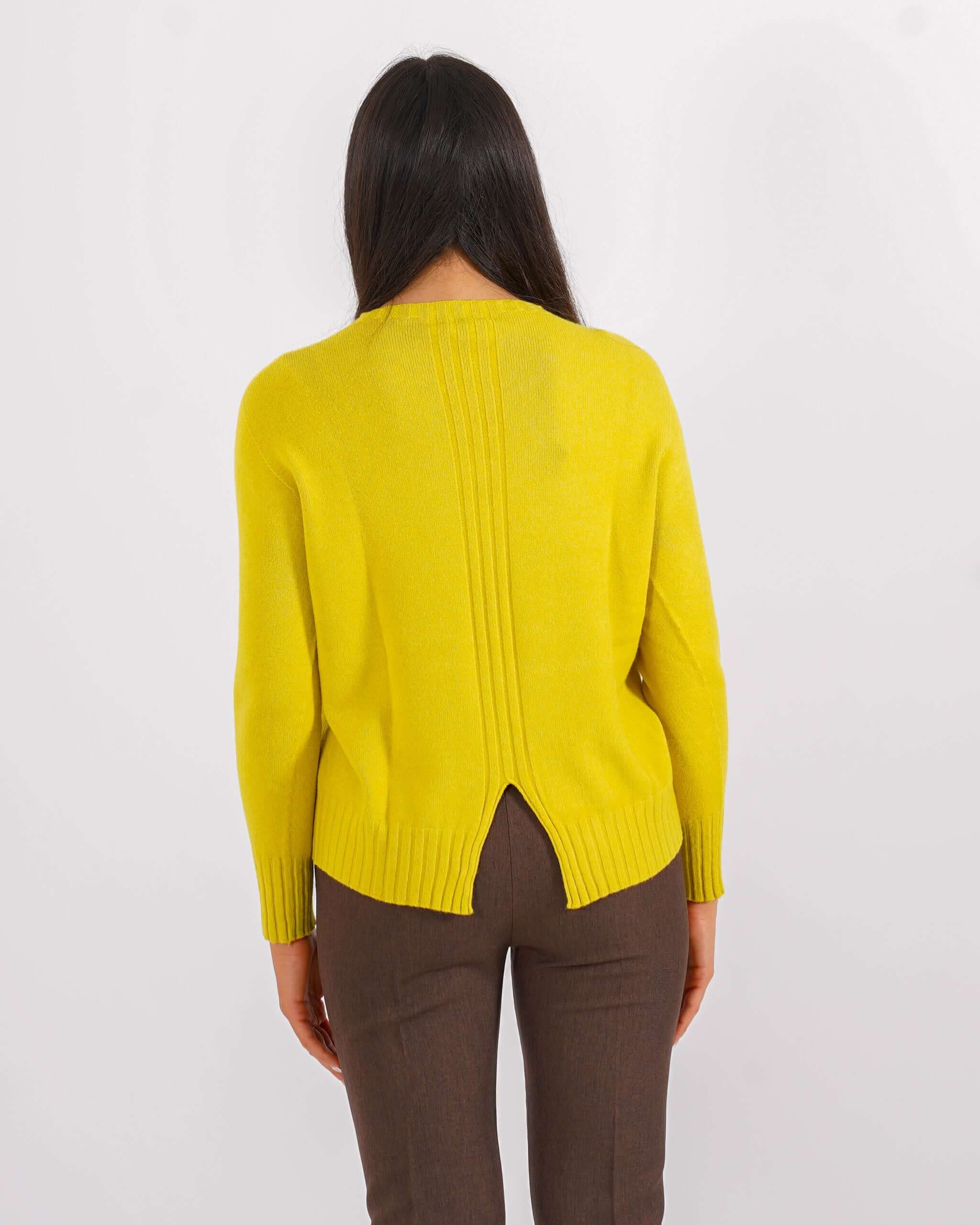 Maglia girocollo minimal con dettaglio sul retro – Biscia