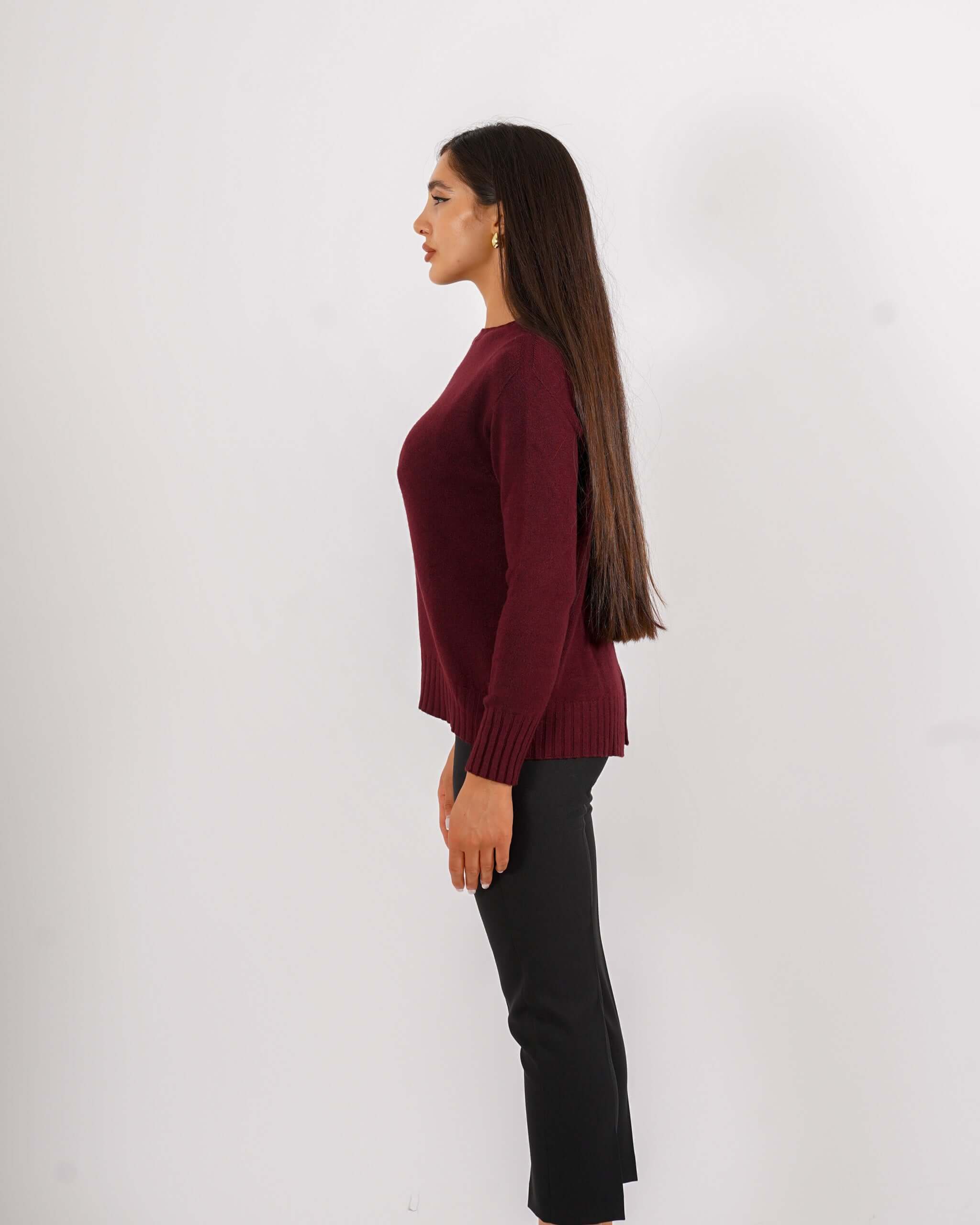Maglia girocollo minimal con dettaglio sul retro – Biscia