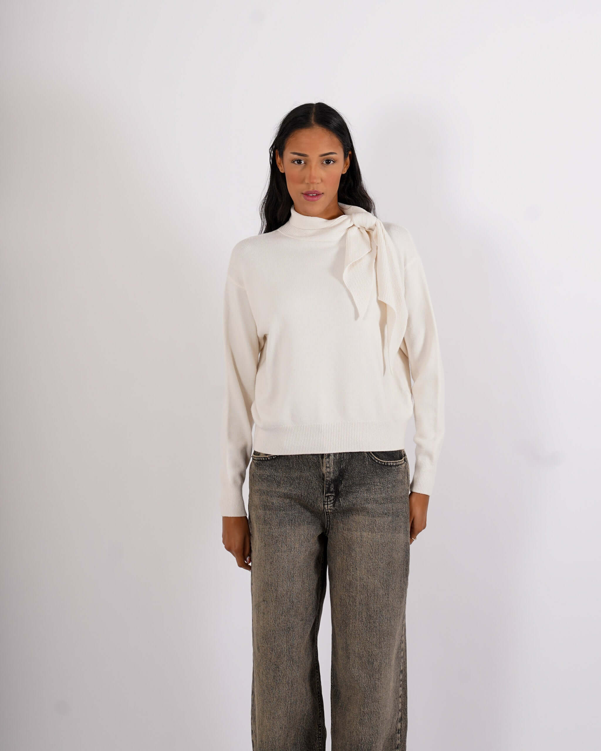 Maglia con fiocco al collo - Darsena - Hope Fashion