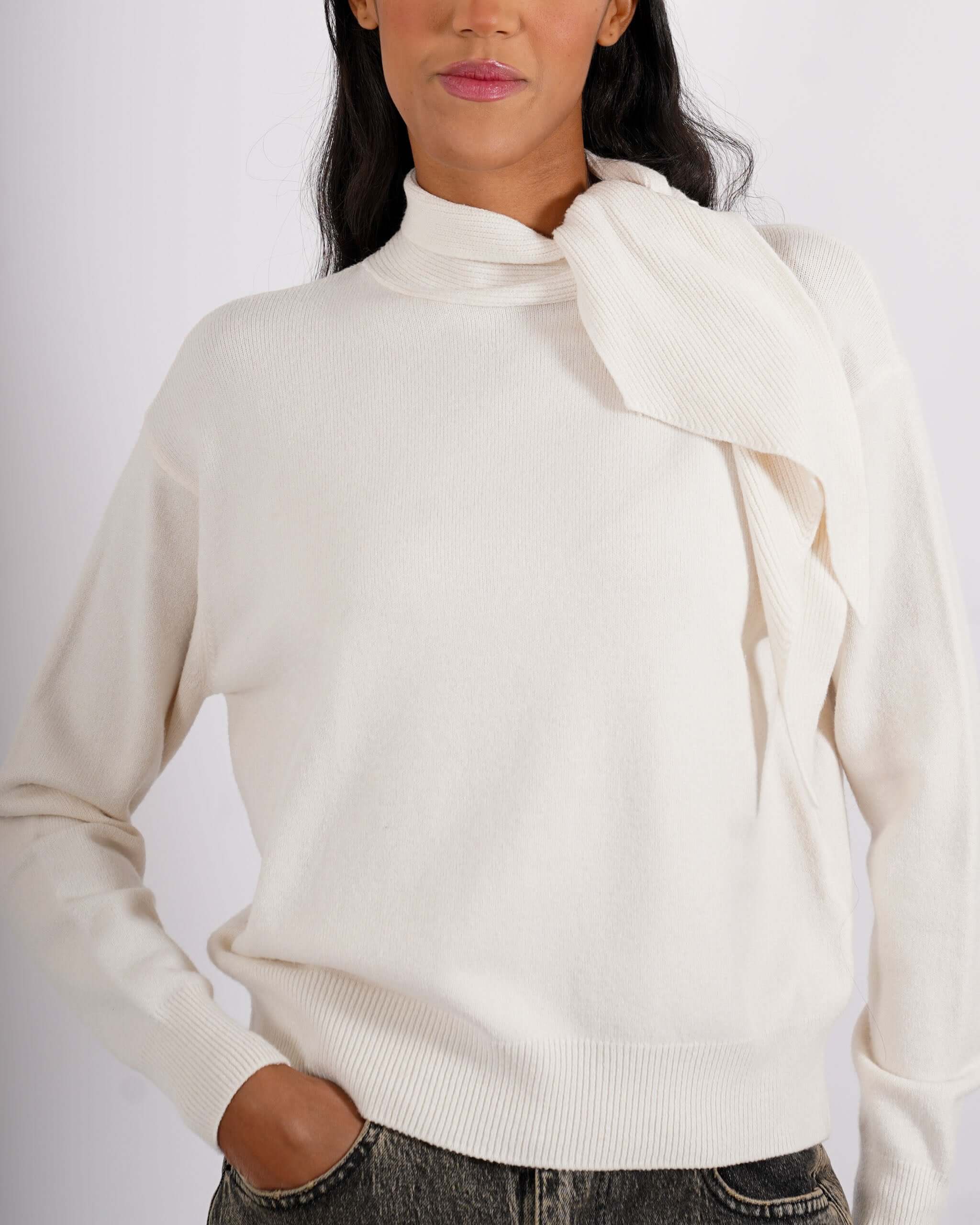 Maglia con fiocco al collo - Darsena - Hope Fashion