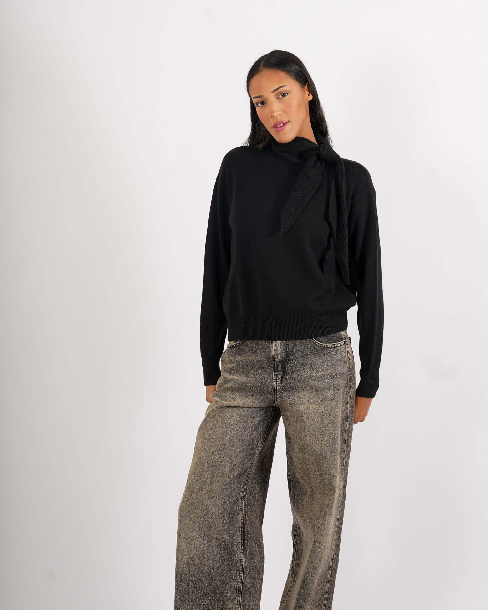 Maglia con fiocco al collo - Darsena - Hope Fashion