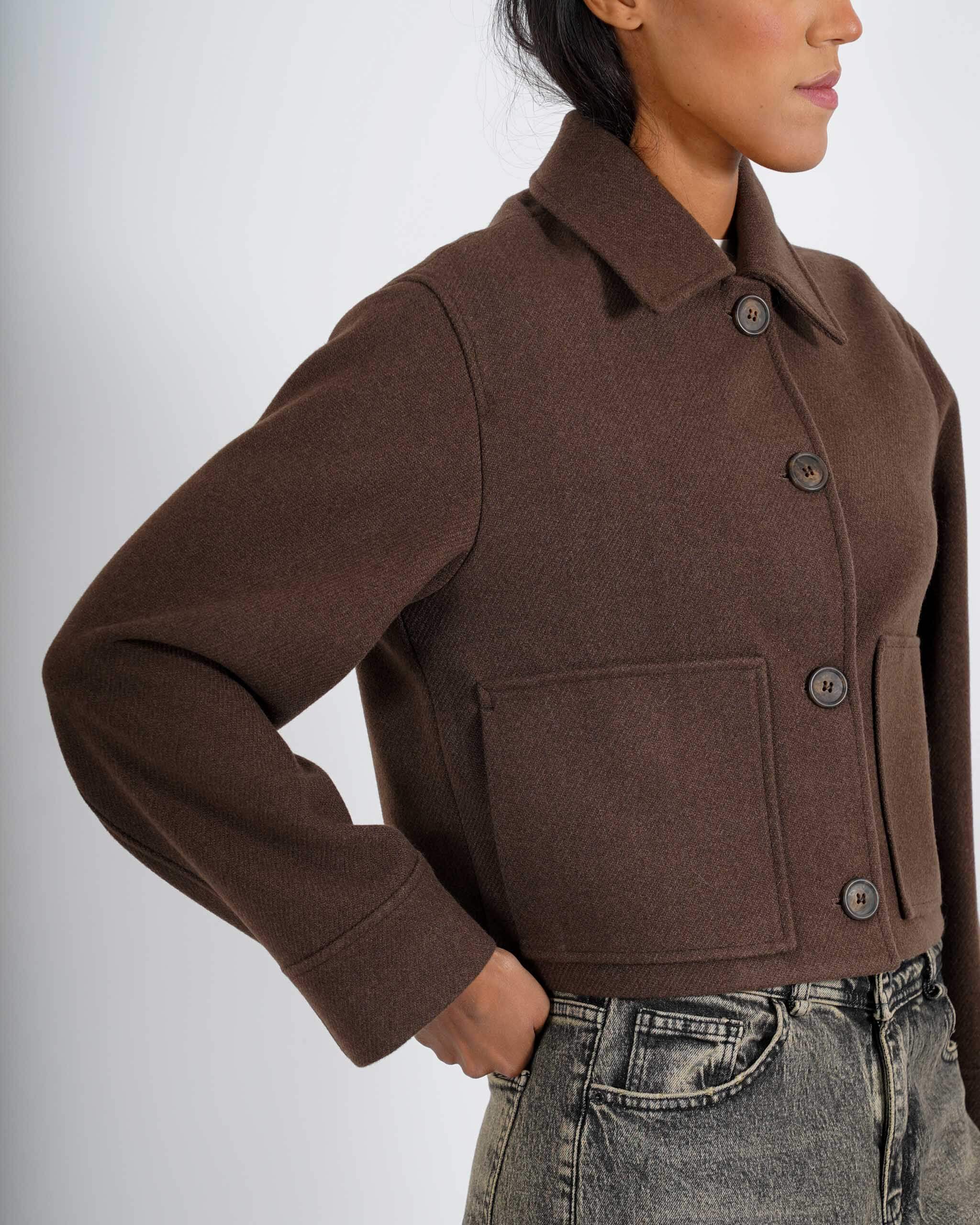 Giubbino monopetto con tasche frontali - Picchio - Hope Fashion