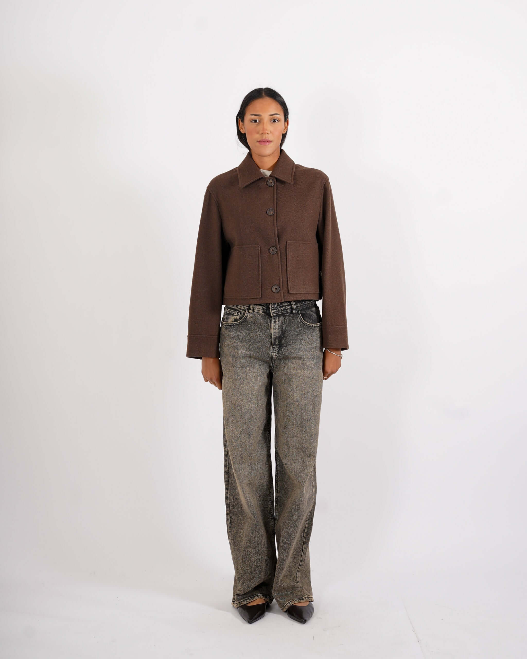 Giubbino monopetto con tasche frontali - Picchio - Hope Fashion