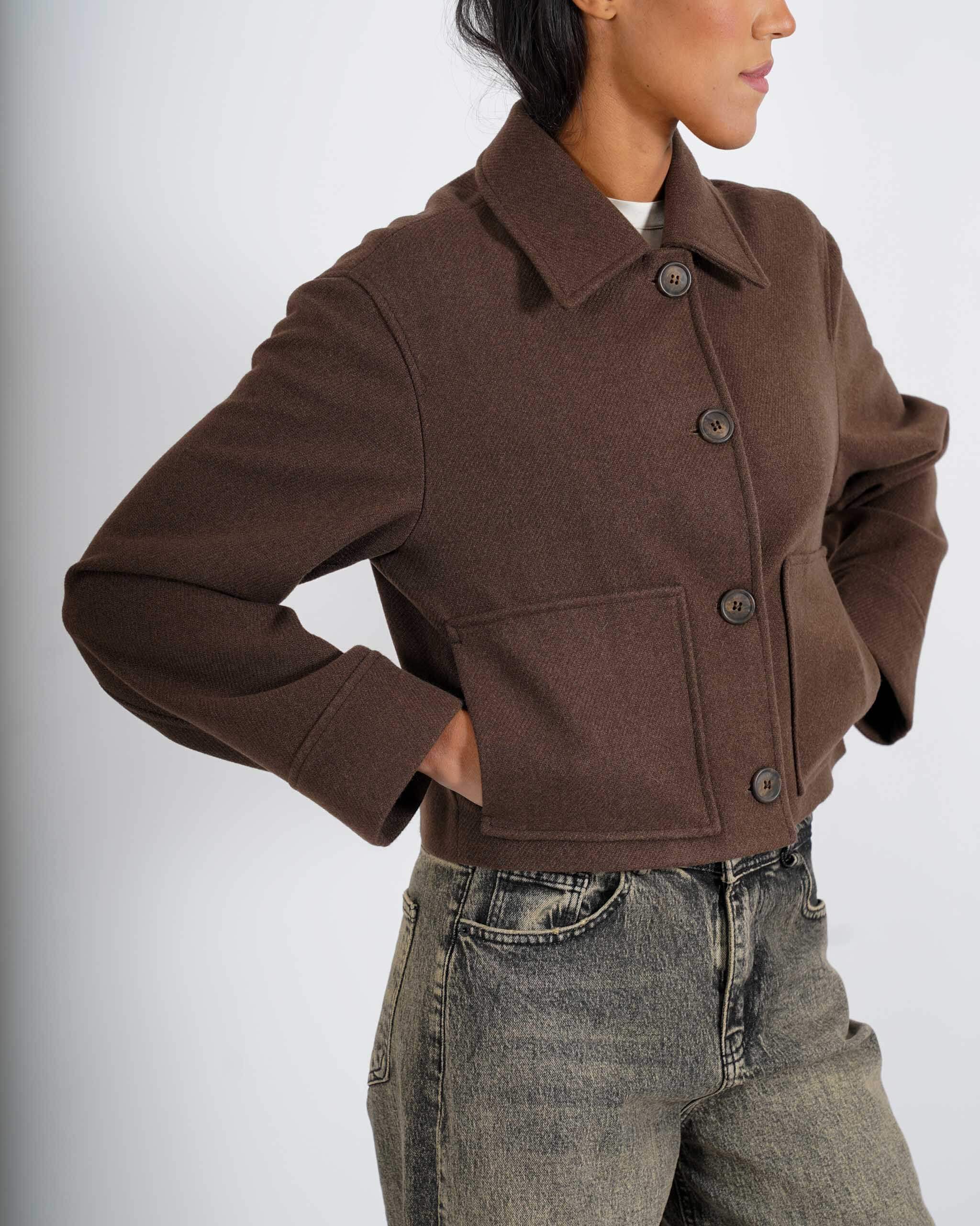 Giubbino monopetto con tasche frontali - Picchio - Hope Fashion