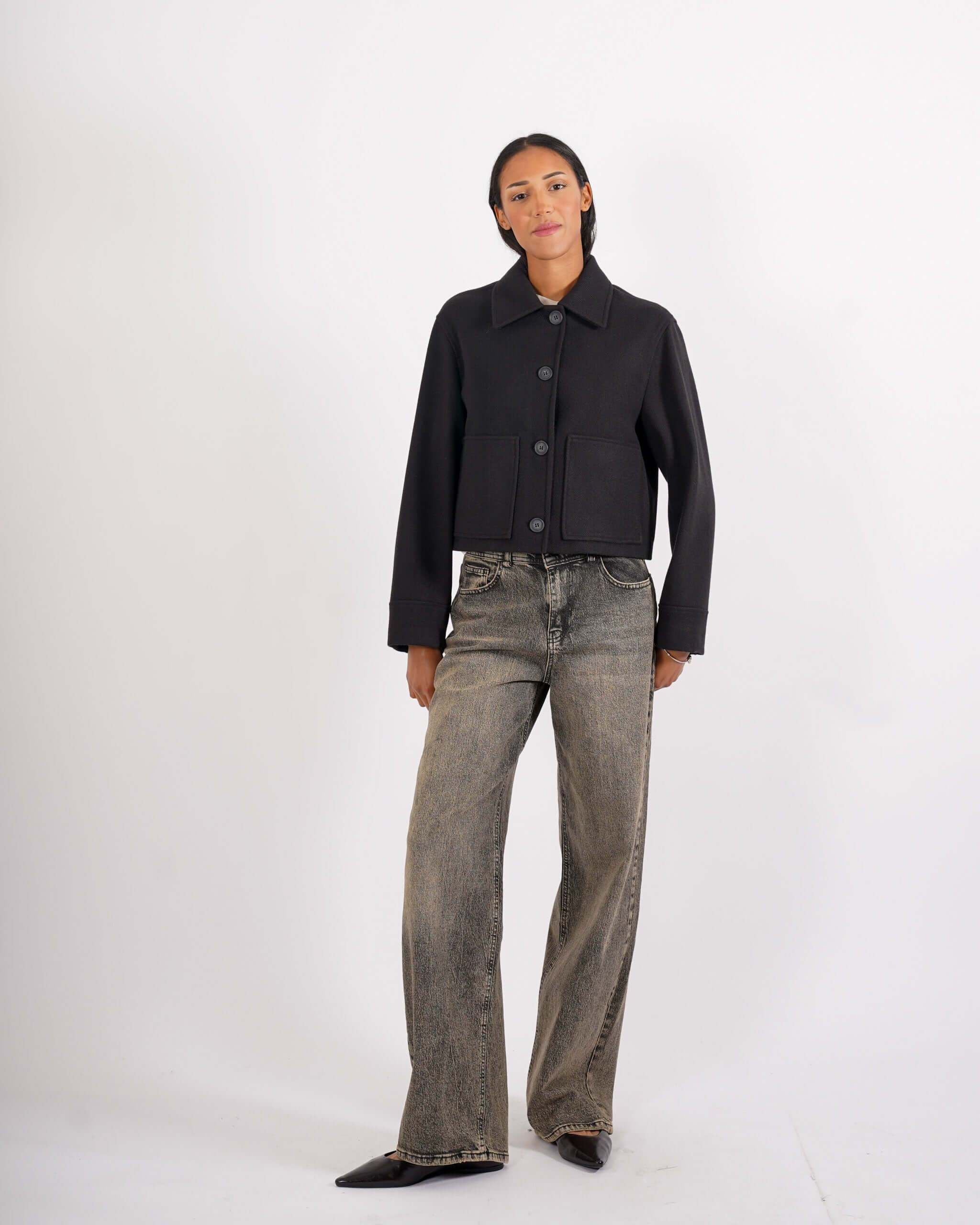 Giubbino monopetto con tasche frontali - Picchio - Hope Fashion