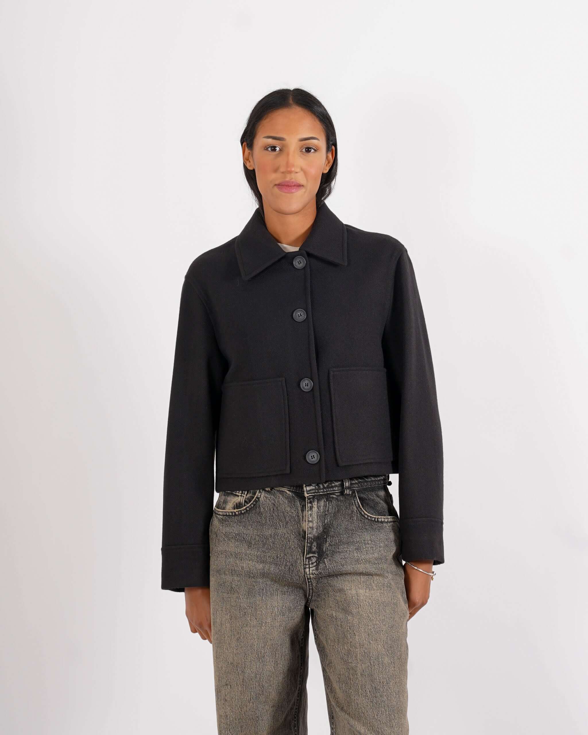 Giubbino monopetto con tasche frontali - Picchio - Hope Fashion