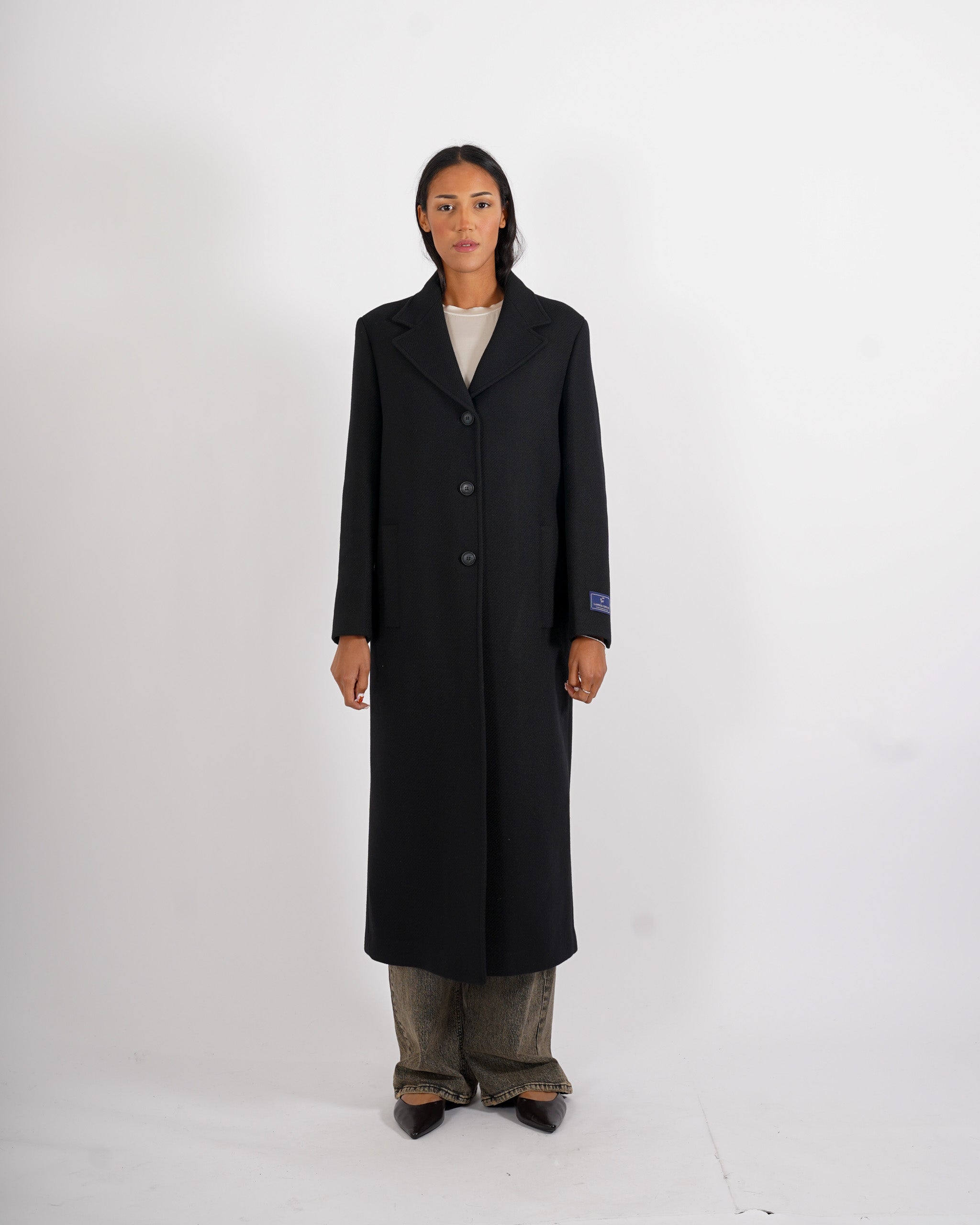 Cappotto lungo monopetto in mano lana - Airone