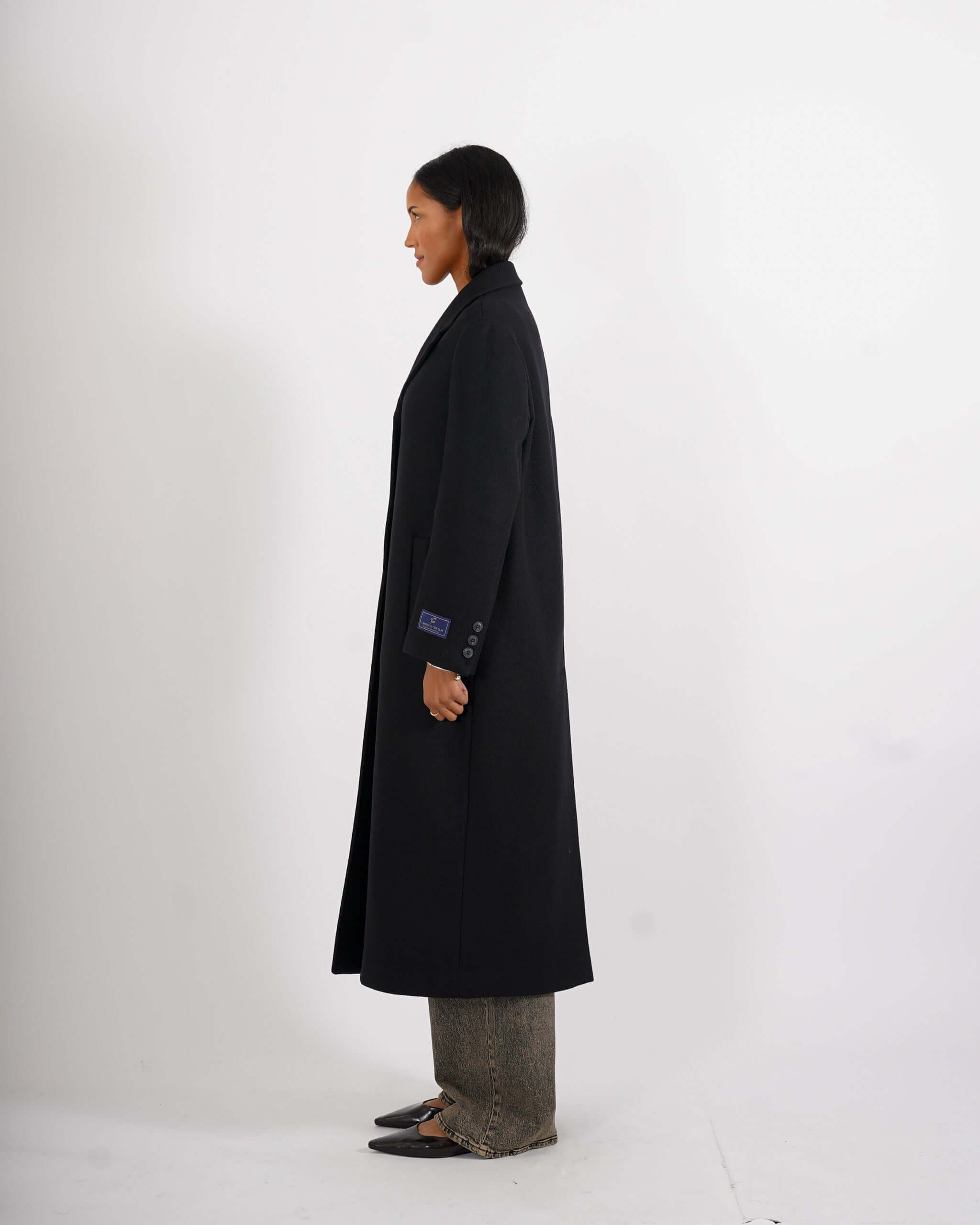 Cappotto lungo monopetto in mano lana - Airone - Hope Fashion