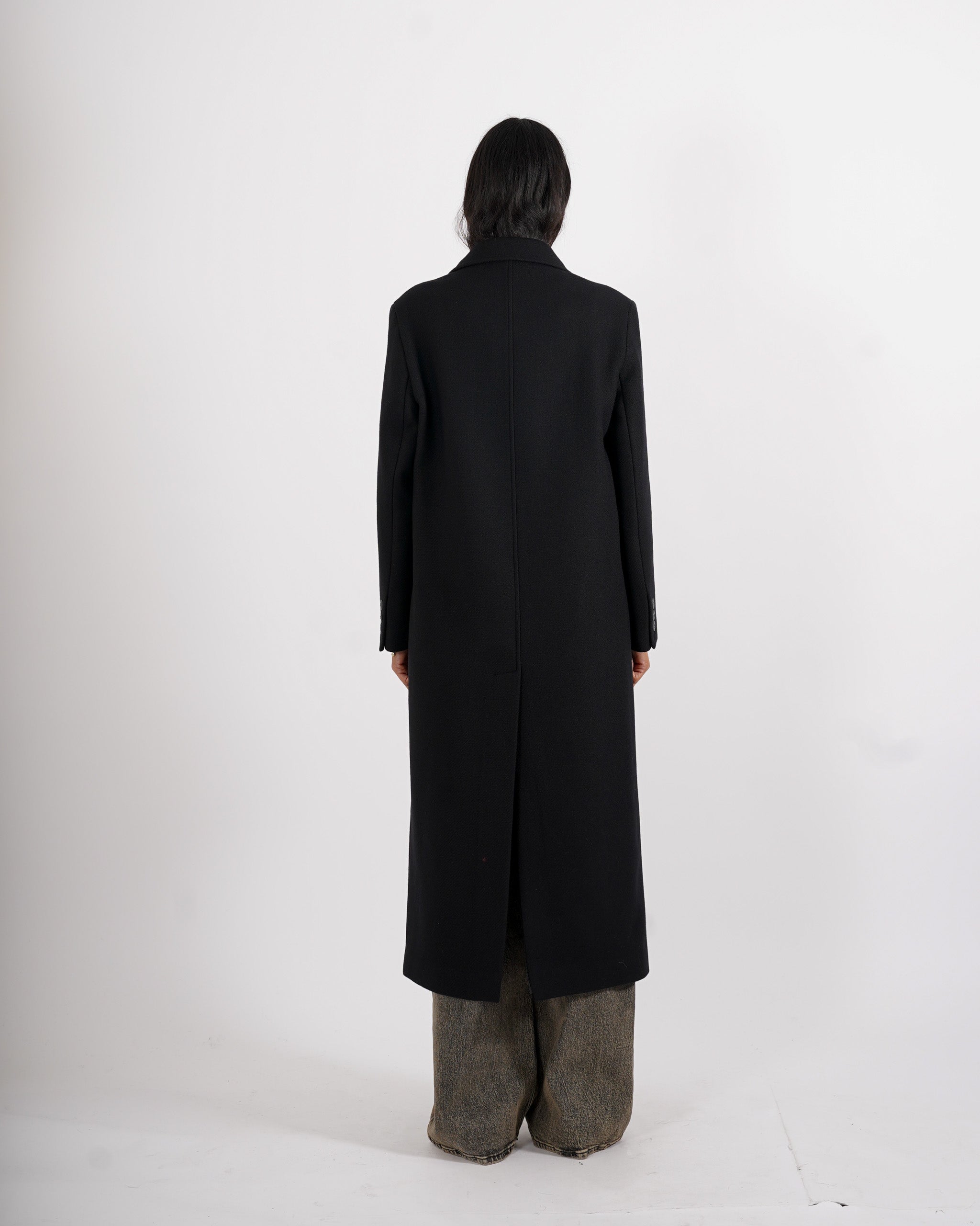 Cappotto lungo monopetto in mano lana - Airone