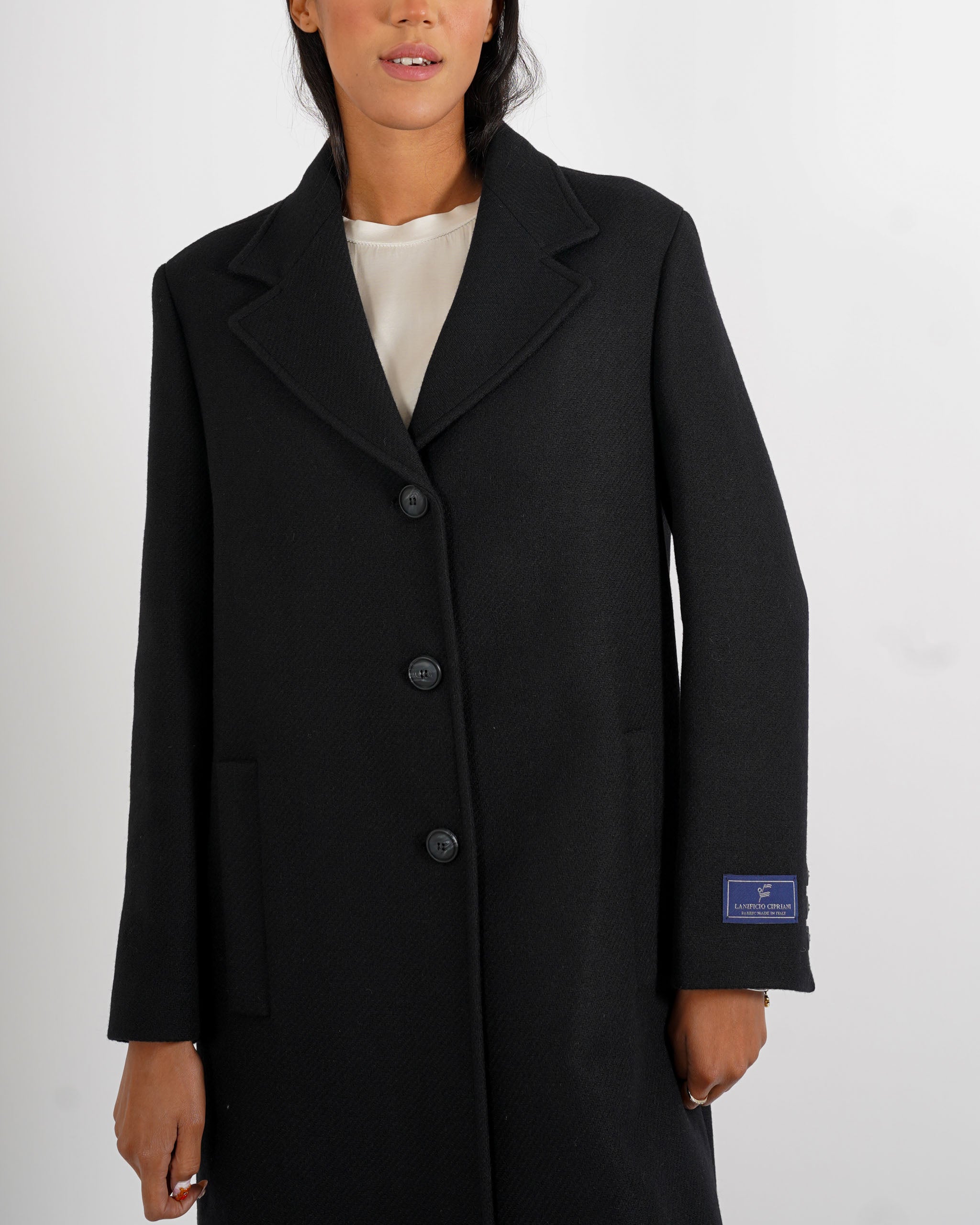Cappotto lungo monopetto in mano lana - Airone