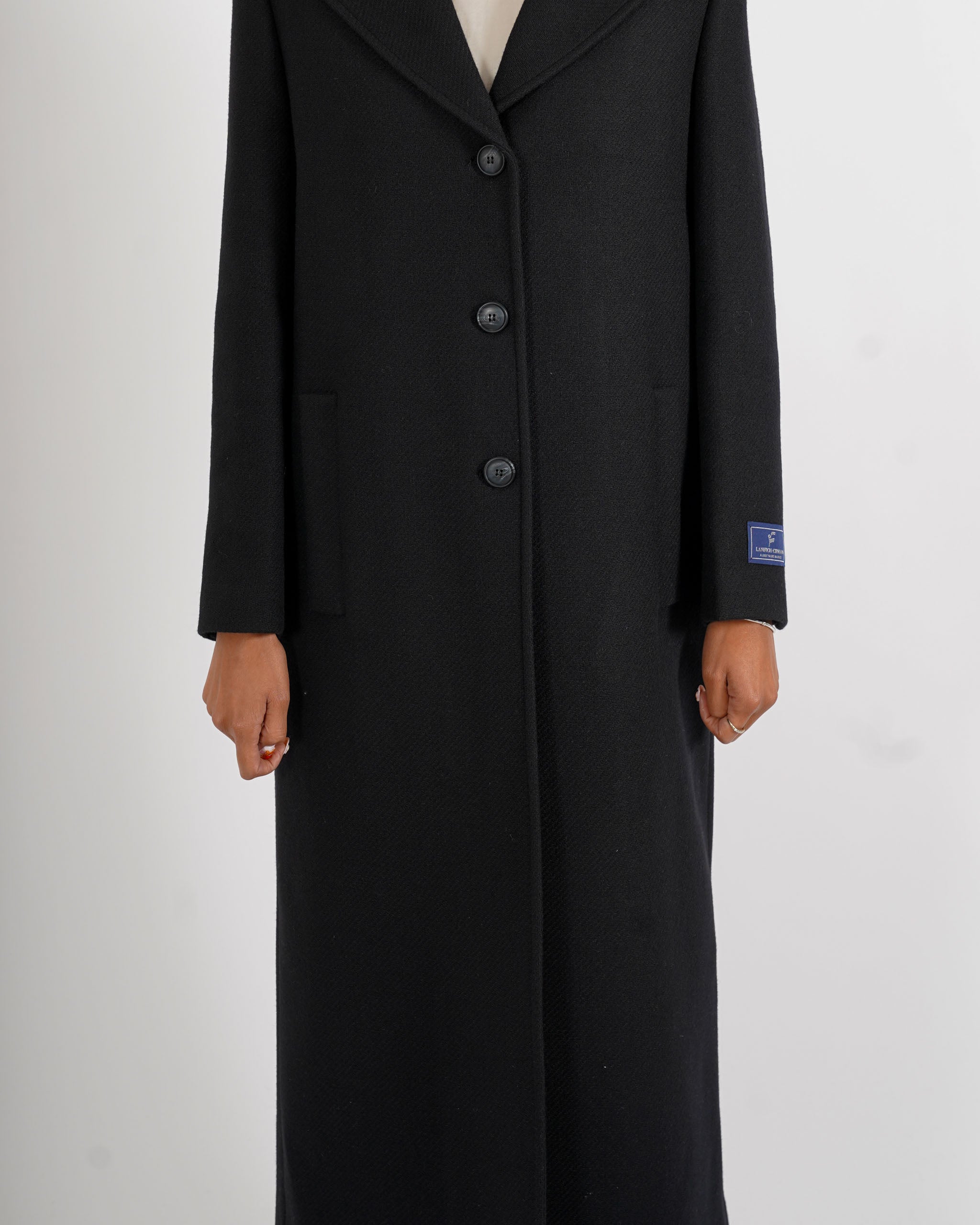 Cappotto lungo monopetto in mano lana - Airone