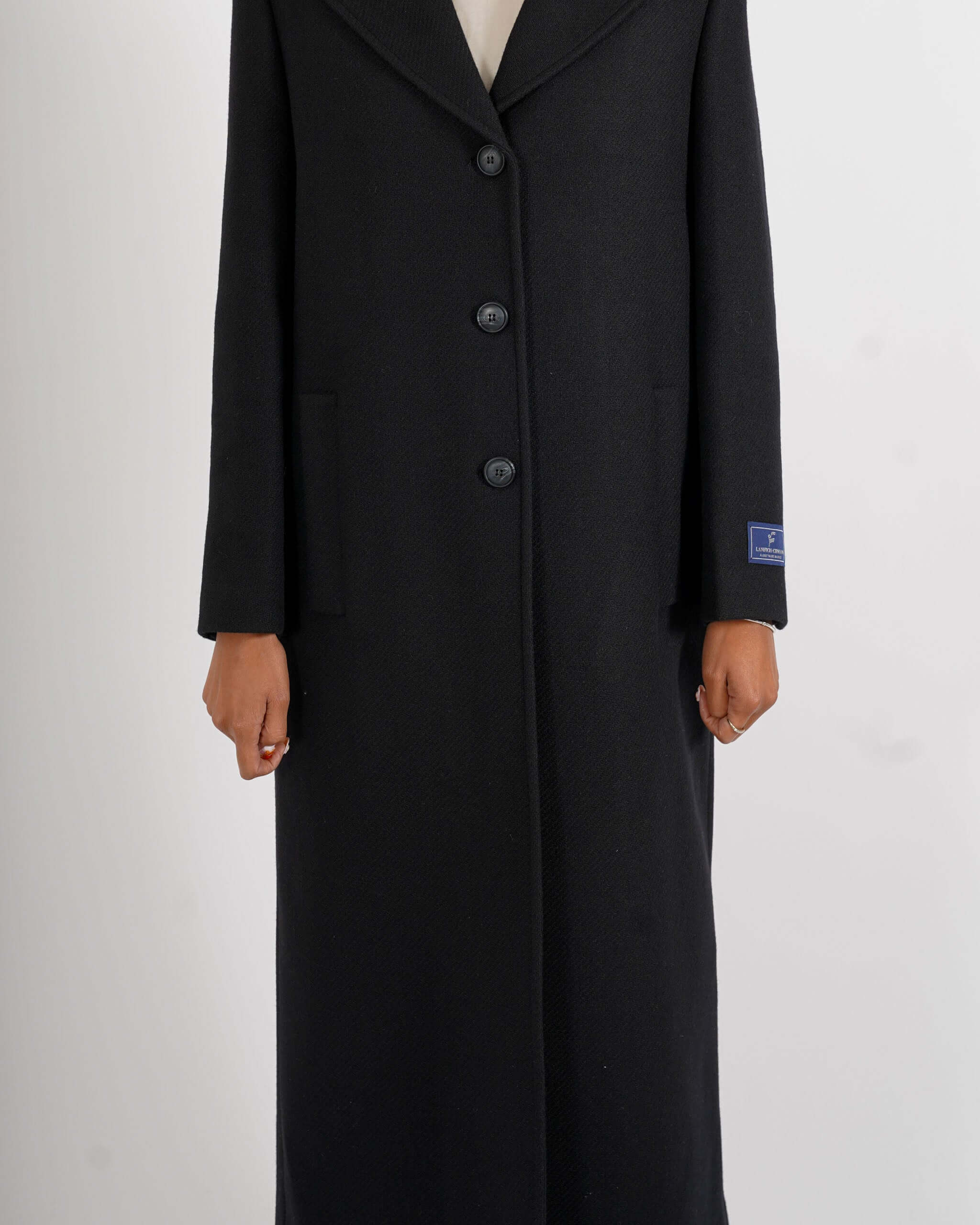 Cappotto lungo monopetto in mano lana - Airone - Hope Fashion