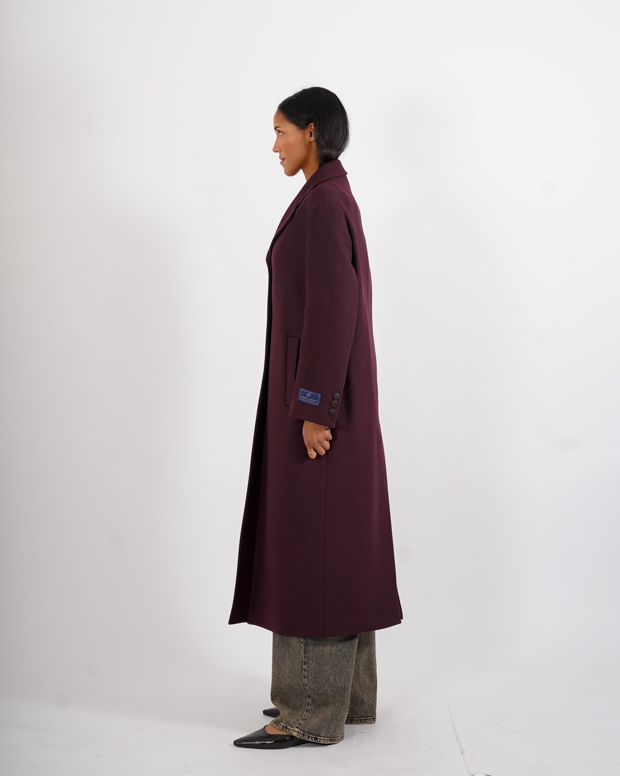 Cappotto lungo monopetto in mano lana - Airone