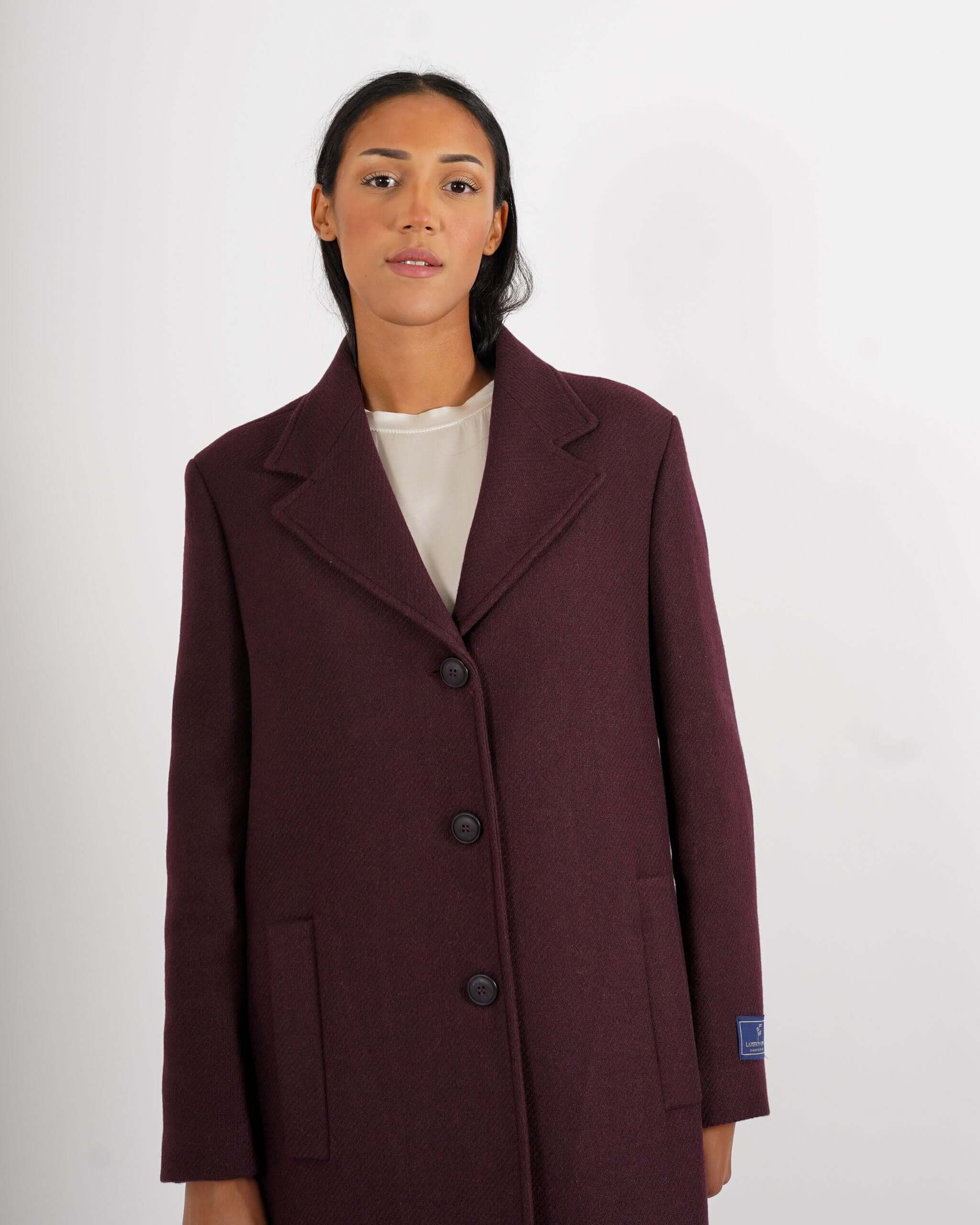 Cappotto lungo monopetto in mano lana - Airone - Hope Fashion