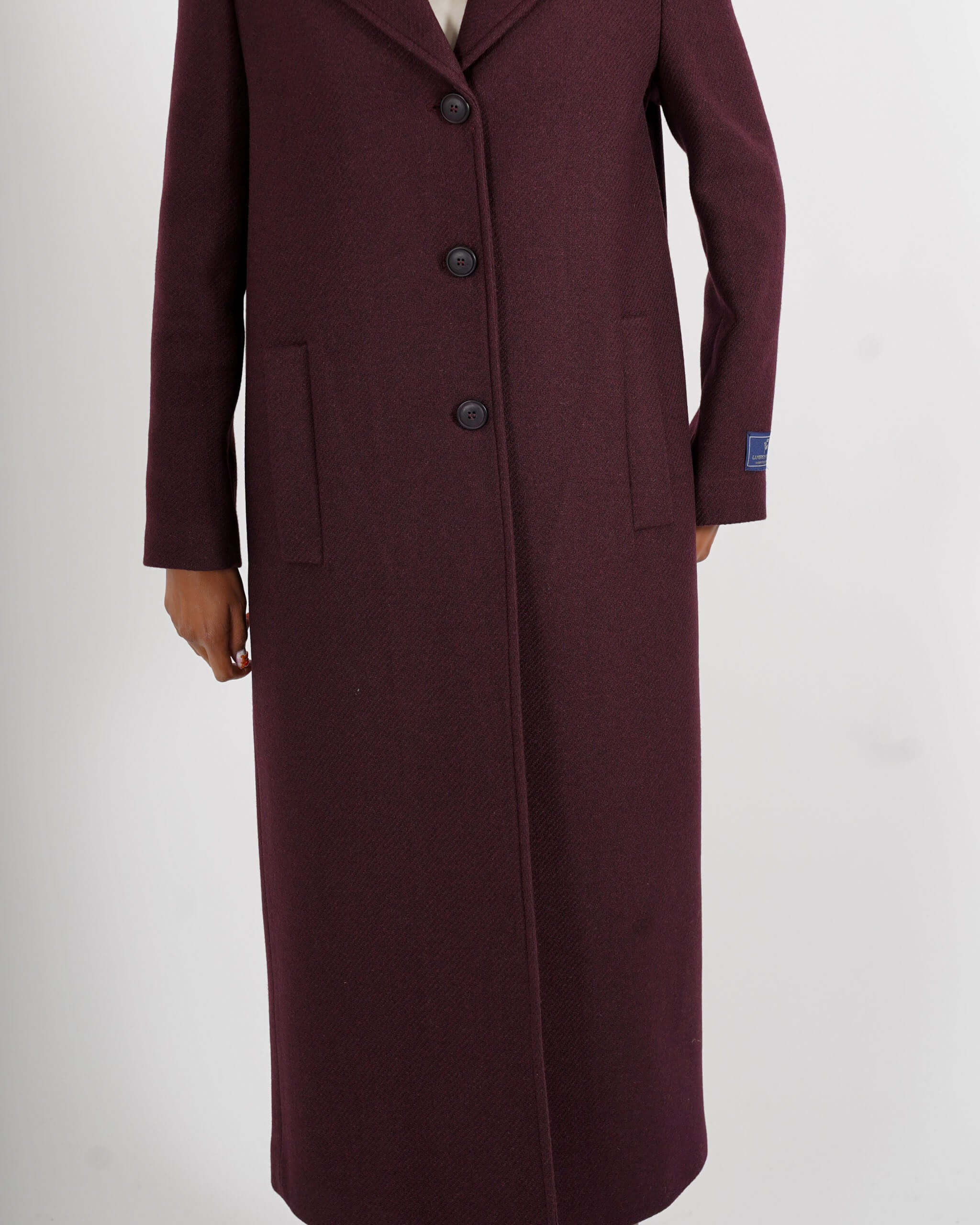 Cappotto lungo monopetto in mano lana - Airone - Hope Fashion