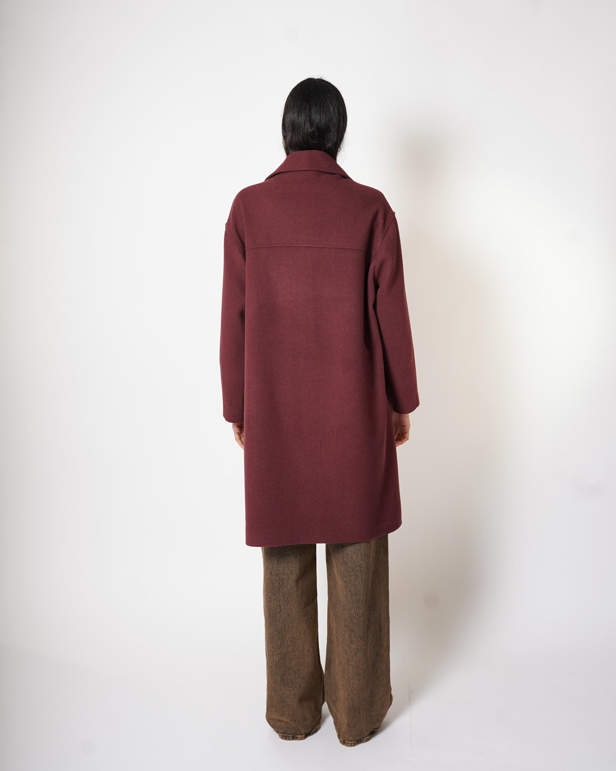 Cappotto over monopetto con manica raglan - Cigno