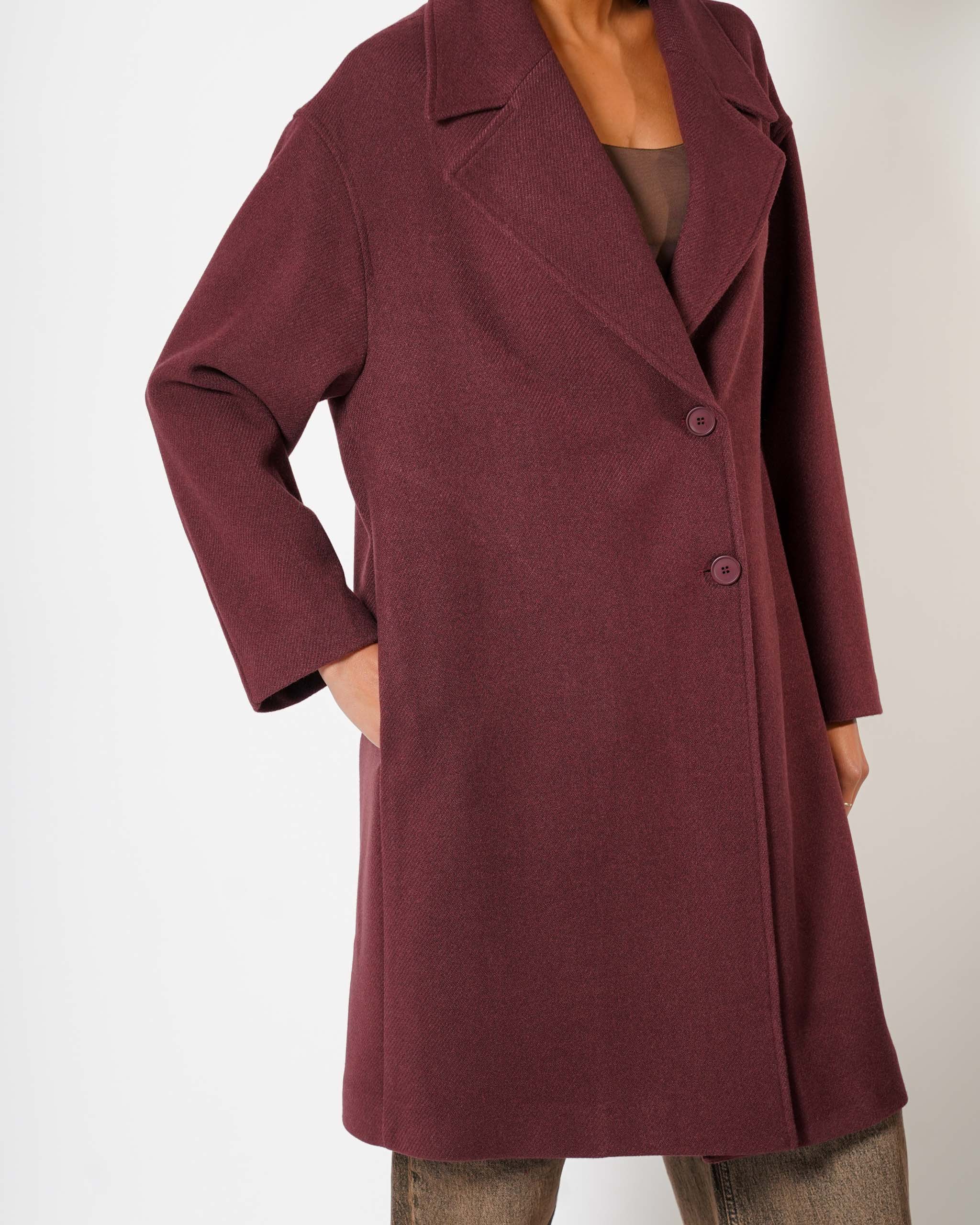 Cappotto over monopetto con manica raglan - Cigno