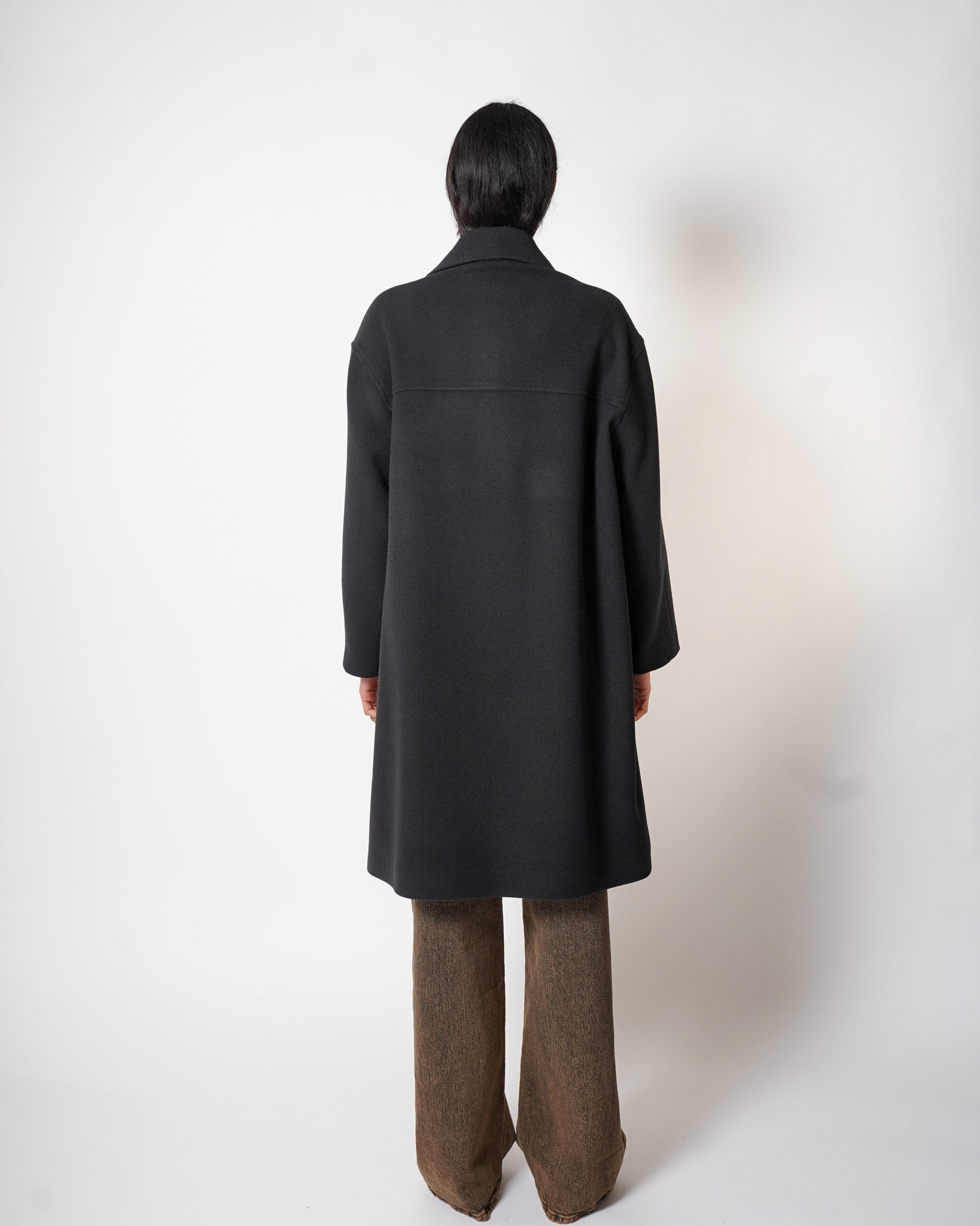 Cappotto over monopetto con manica raglan - Cigno