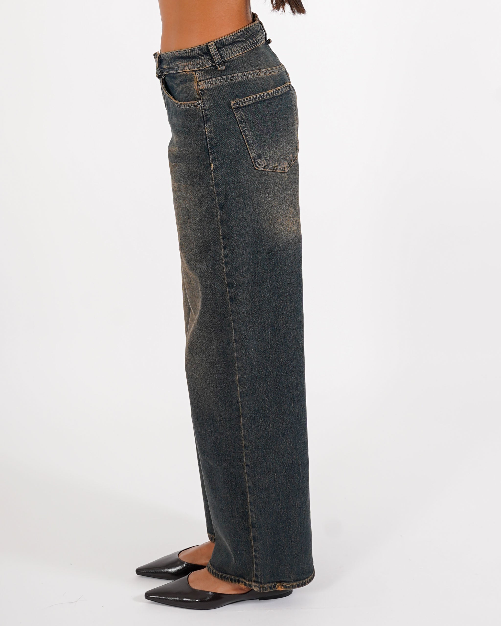 Jeans balloon fit in tela denim - Contenta