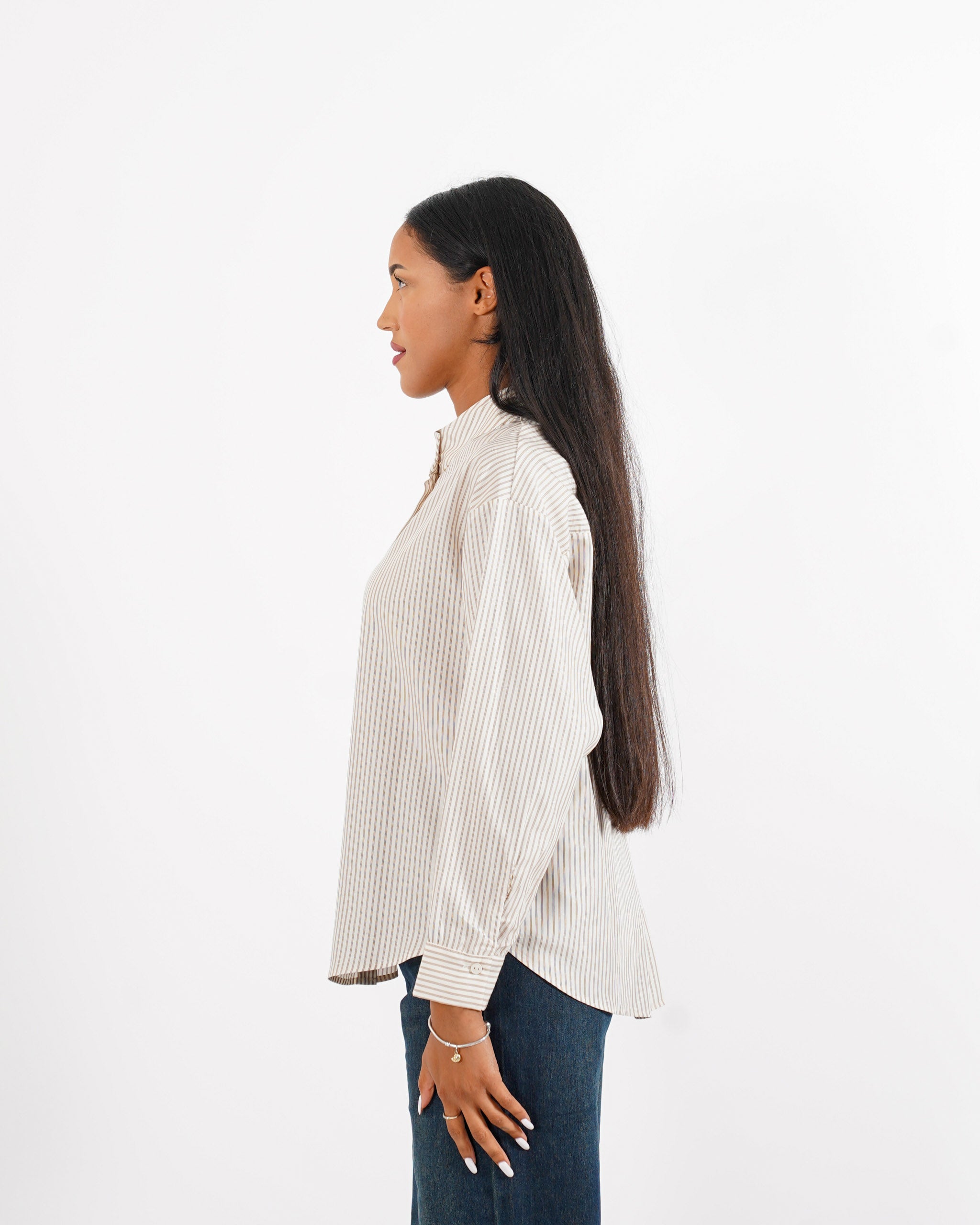 Camicia rigata colletto chiuso - Virtuosa