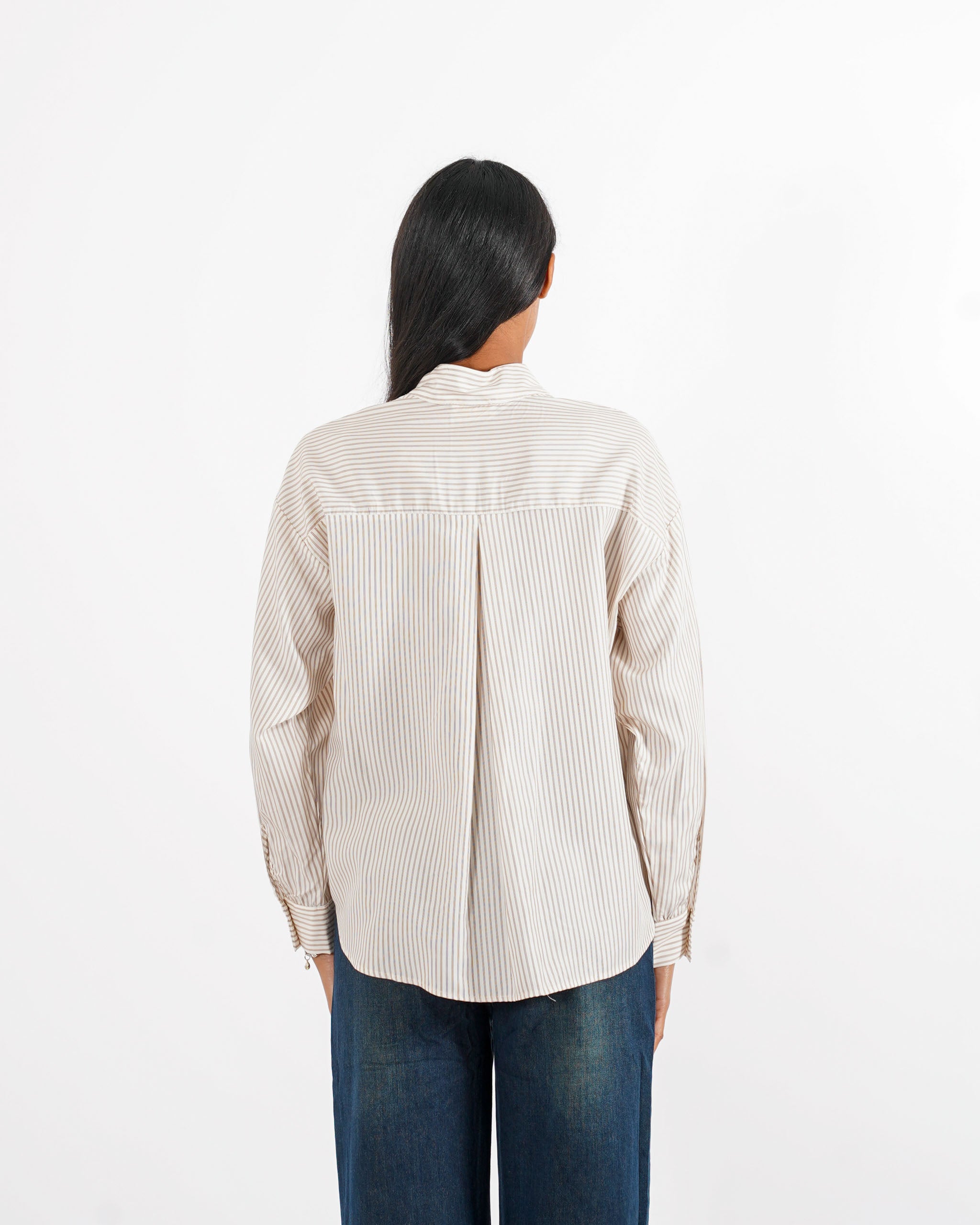 Camicia rigata colletto chiuso - Virtuosa