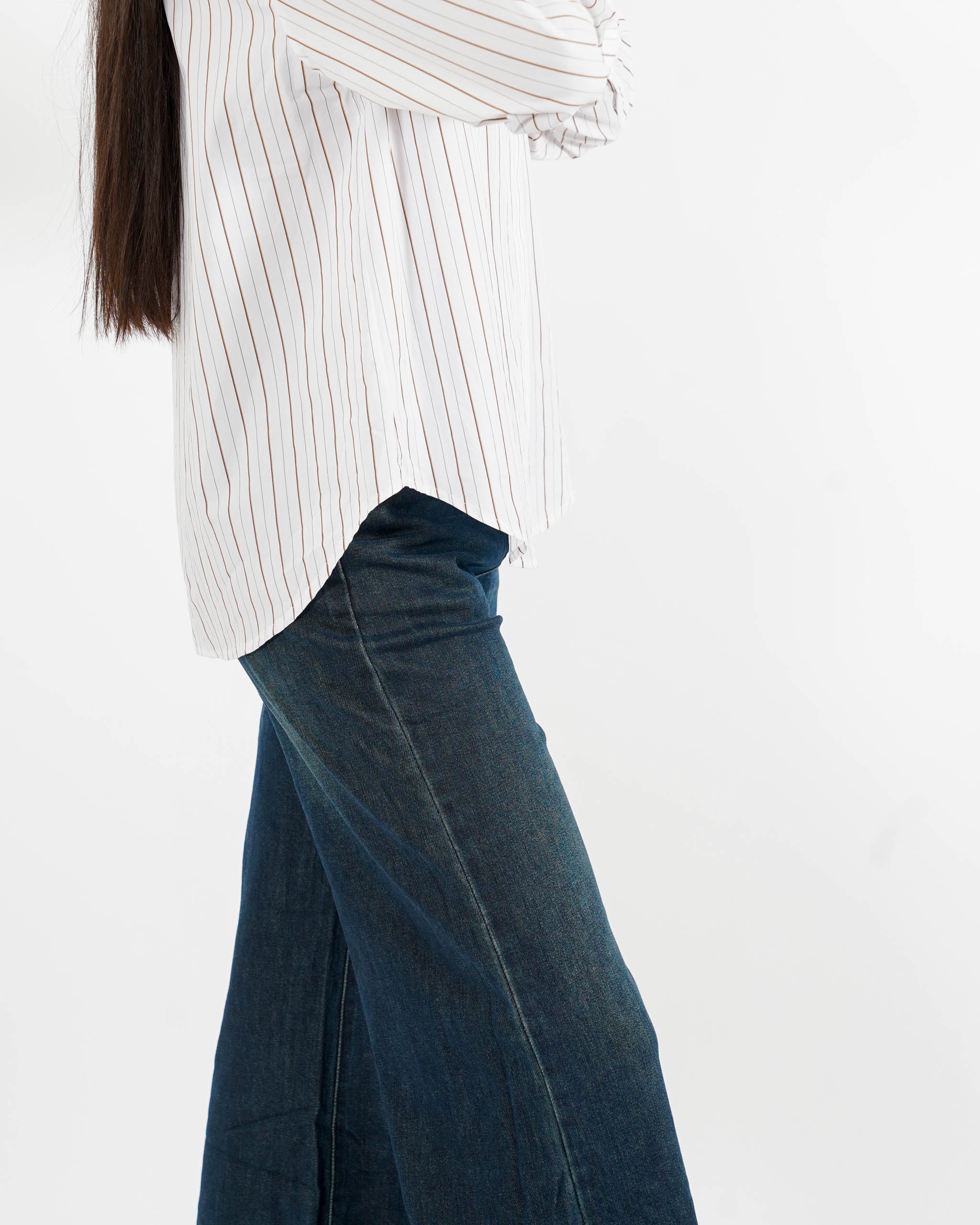 Camicia rigata con botti e gemelli dorati - Pacata - Hope Fashion