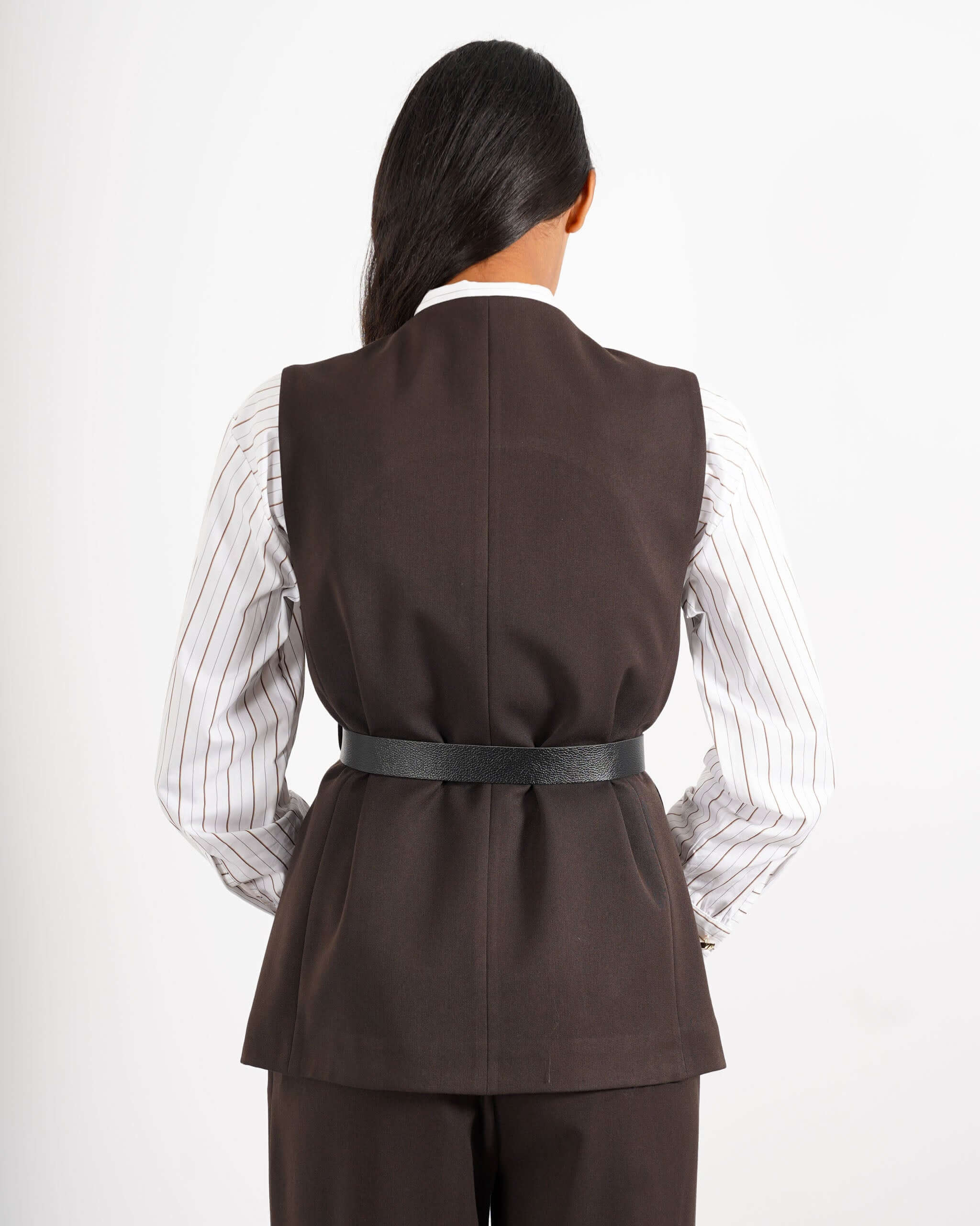 Gilet monopetto con cintura - Dania - Hope Fashion