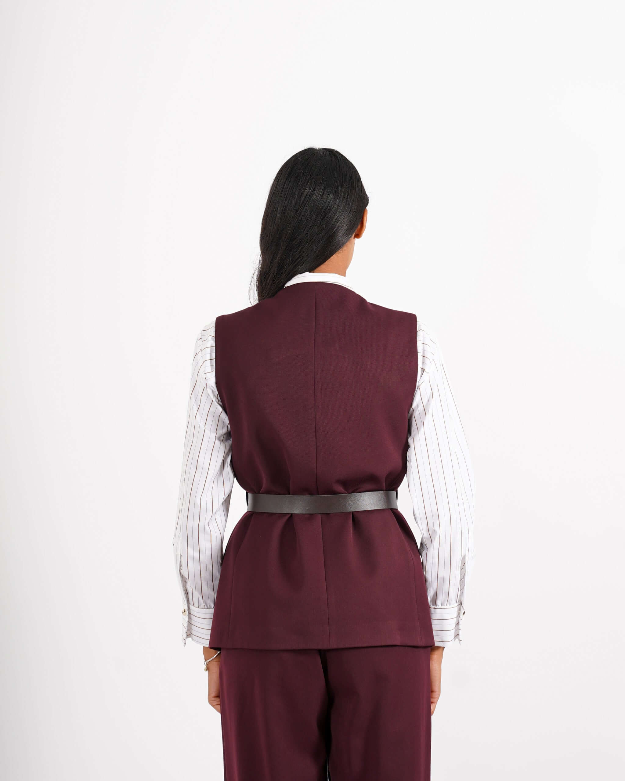 Gilet monopetto con cintura - Dania - Hope Fashion