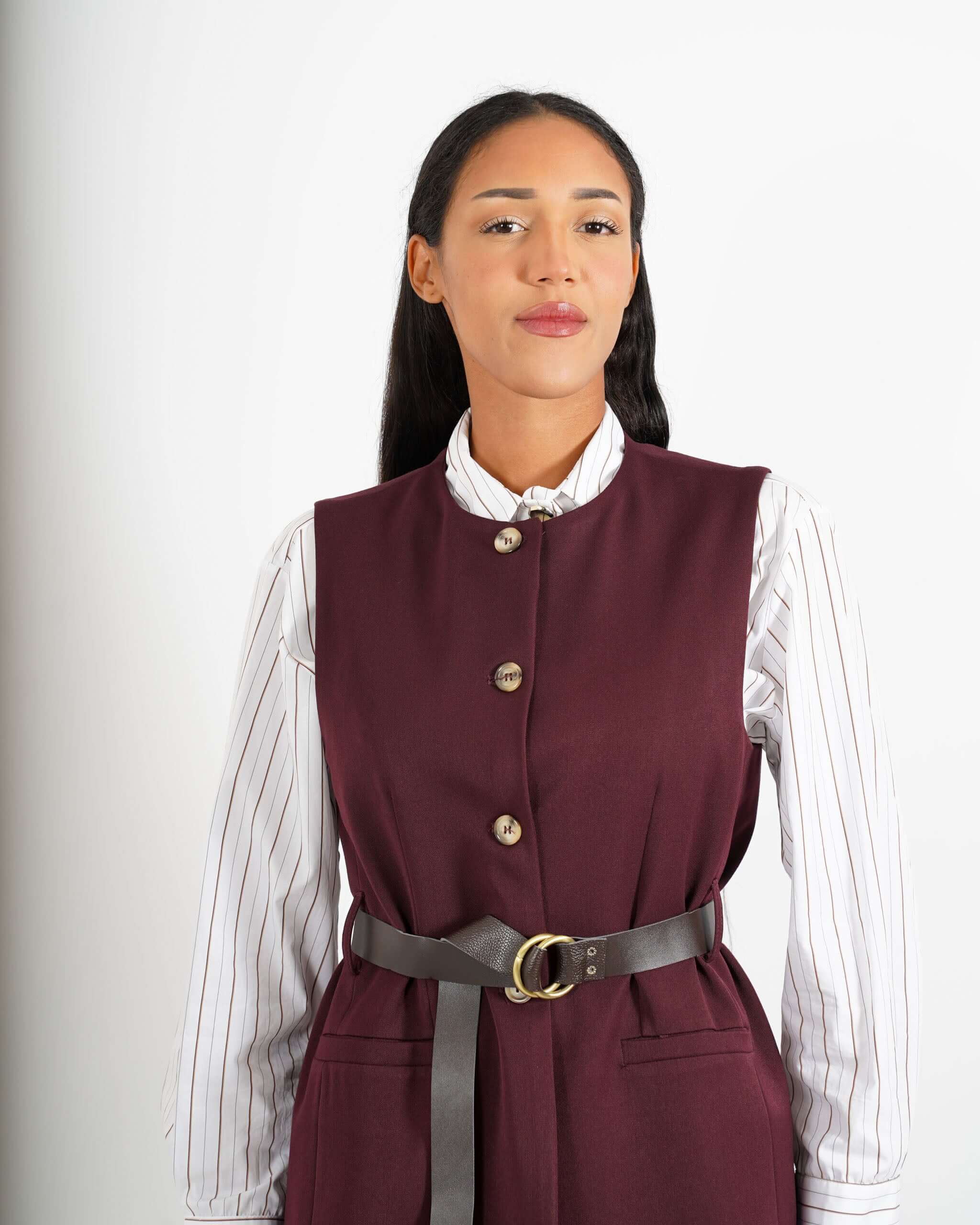 Gilet monopetto con cintura - Dania - Hope Fashion