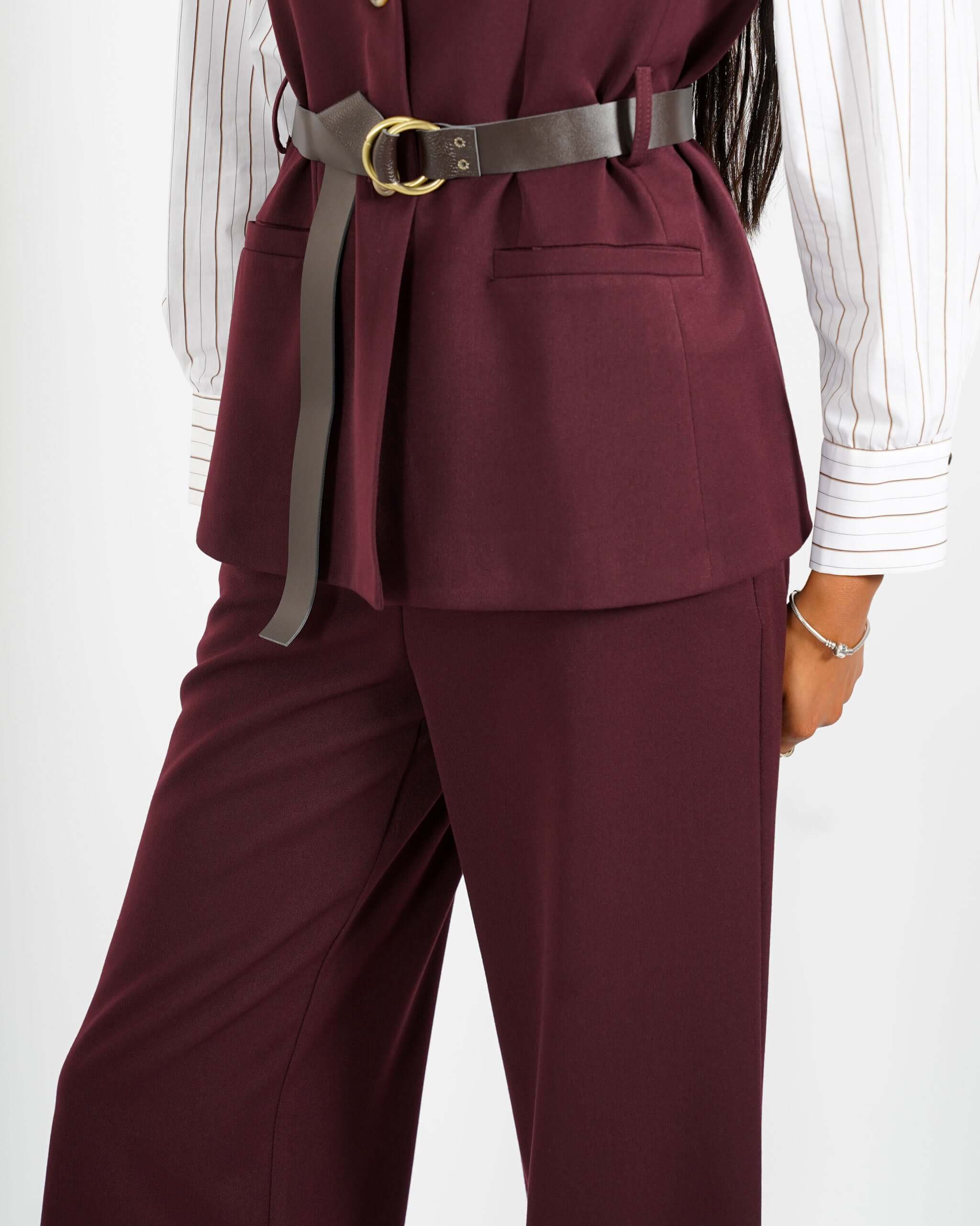 Gilet monopetto con cintura - Dania - Hope Fashion