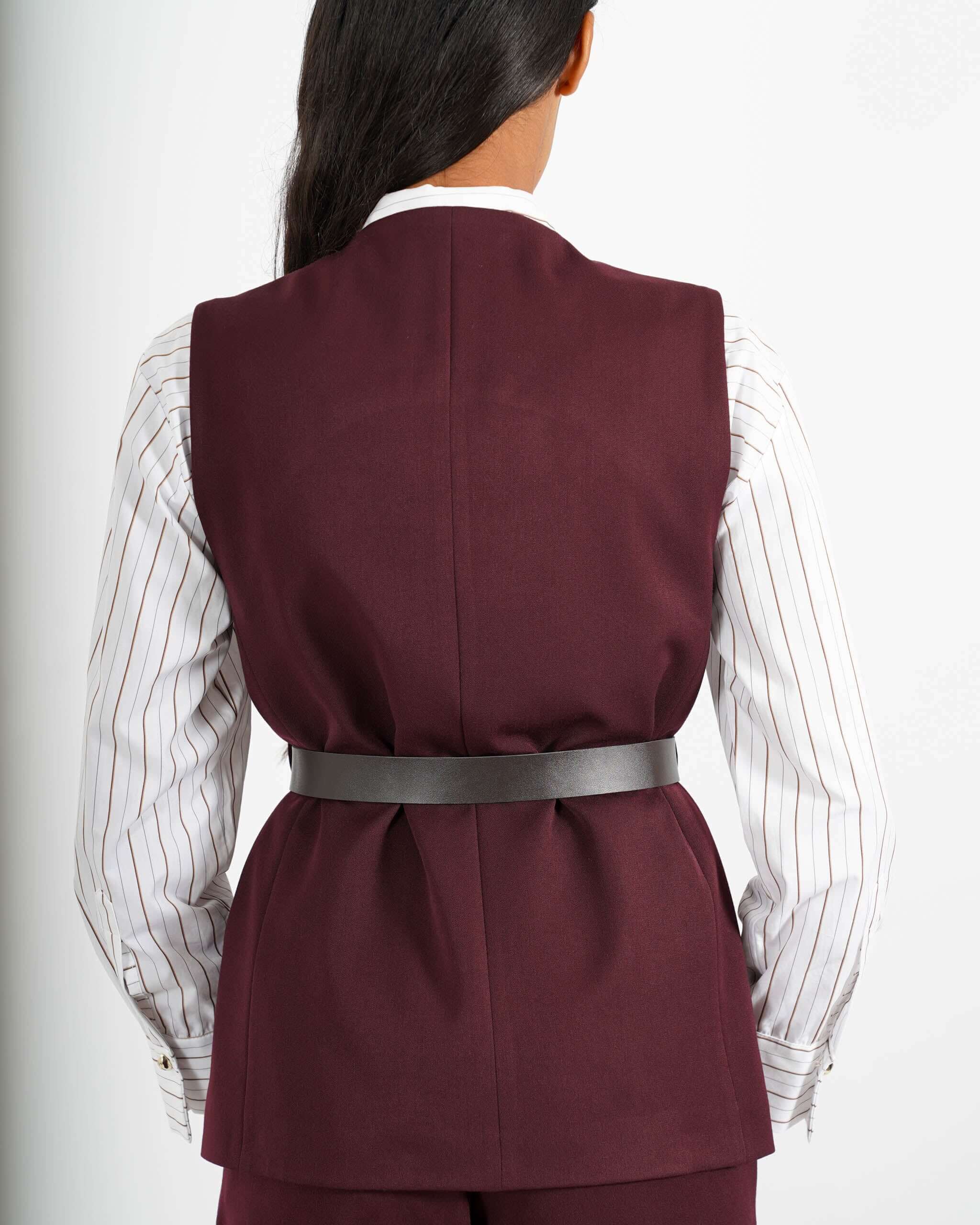 Gilet monopetto con cintura - Dania - Hope Fashion