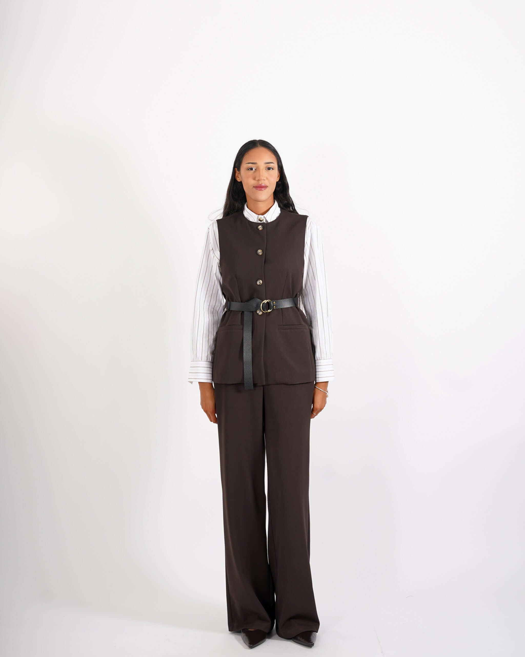 Pantaloni regular fit in eco fibra - Sandra - Hope Fashion