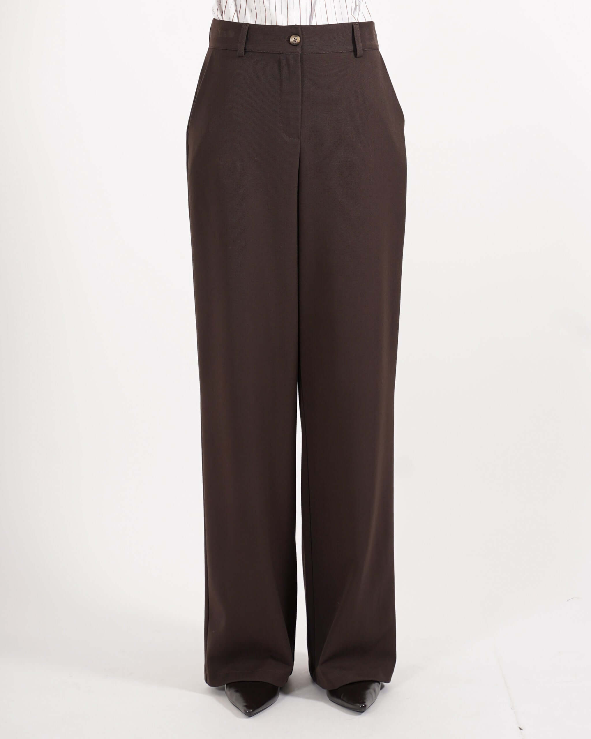 Pantaloni regular fit in eco fibra - Sandra - Hope Fashion