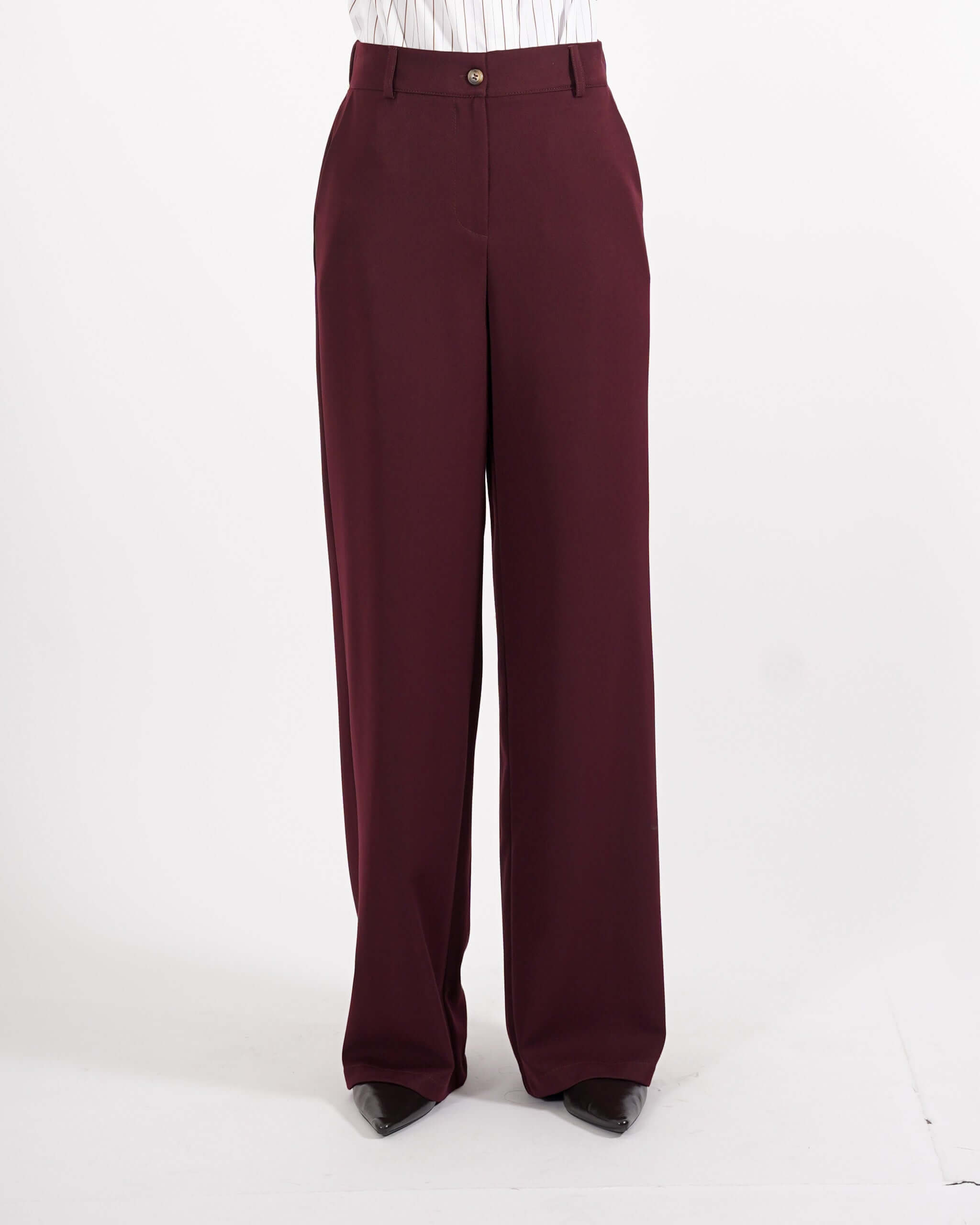 Pantaloni regular fit in eco fibra - Sandra - Hope Fashion