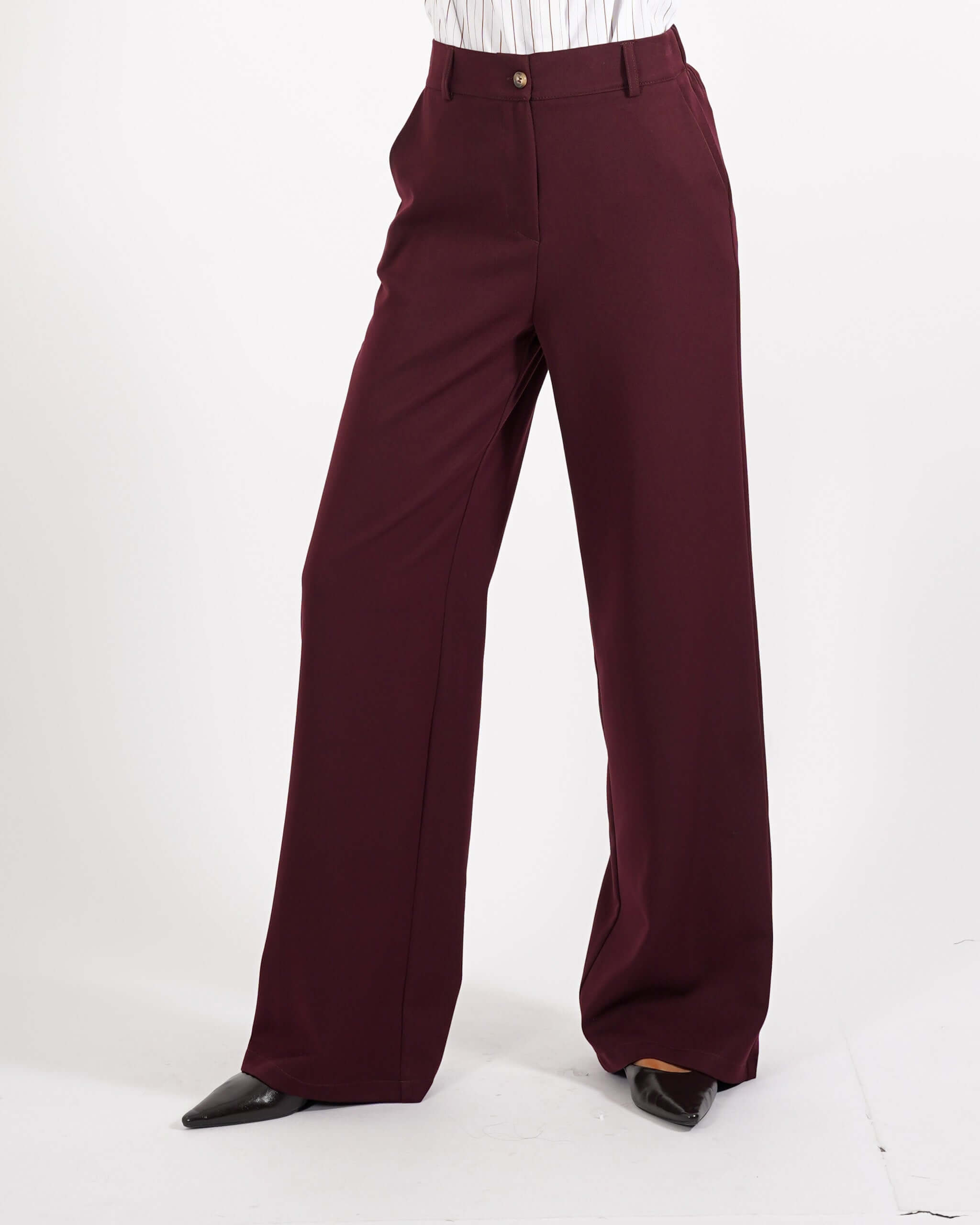 Pantaloni regular fit in eco fibra - Sandra - Hope Fashion
