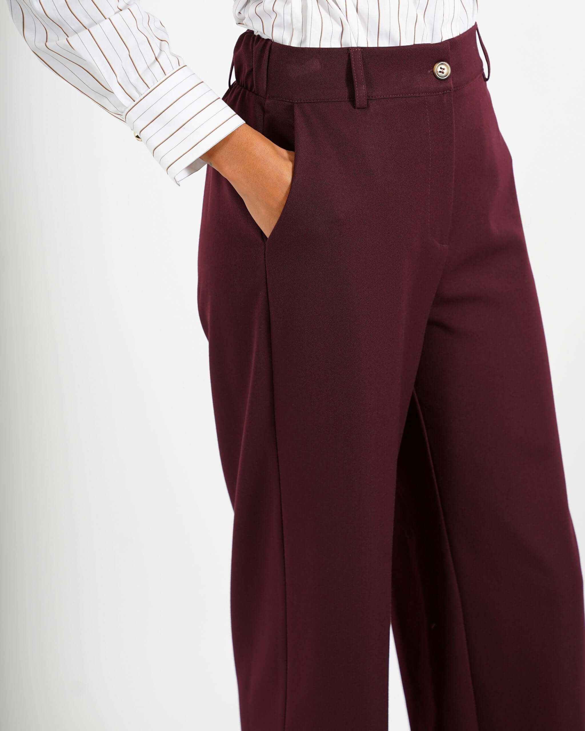 Pantaloni regular fit in eco fibra - Sandra - Hope Fashion
