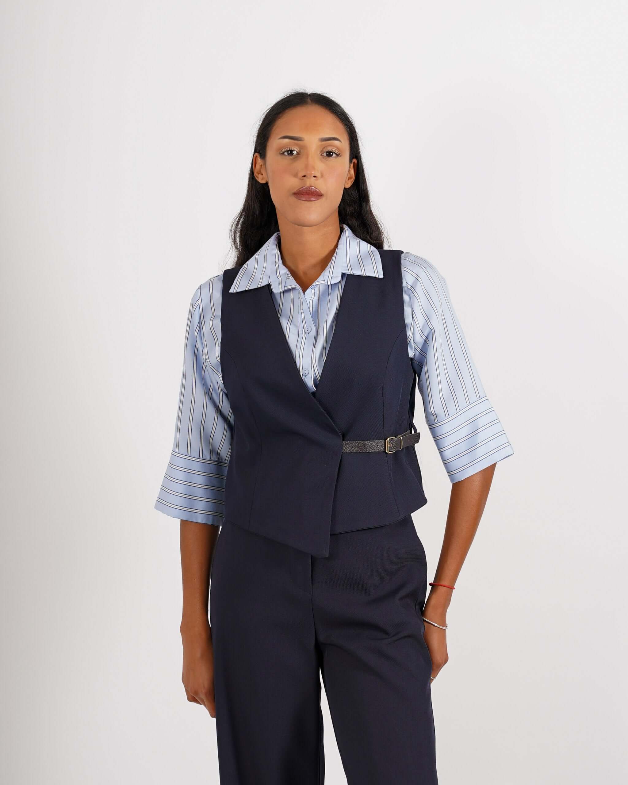 Gilet monopetto con fibia - Partenope - Hope Fashion