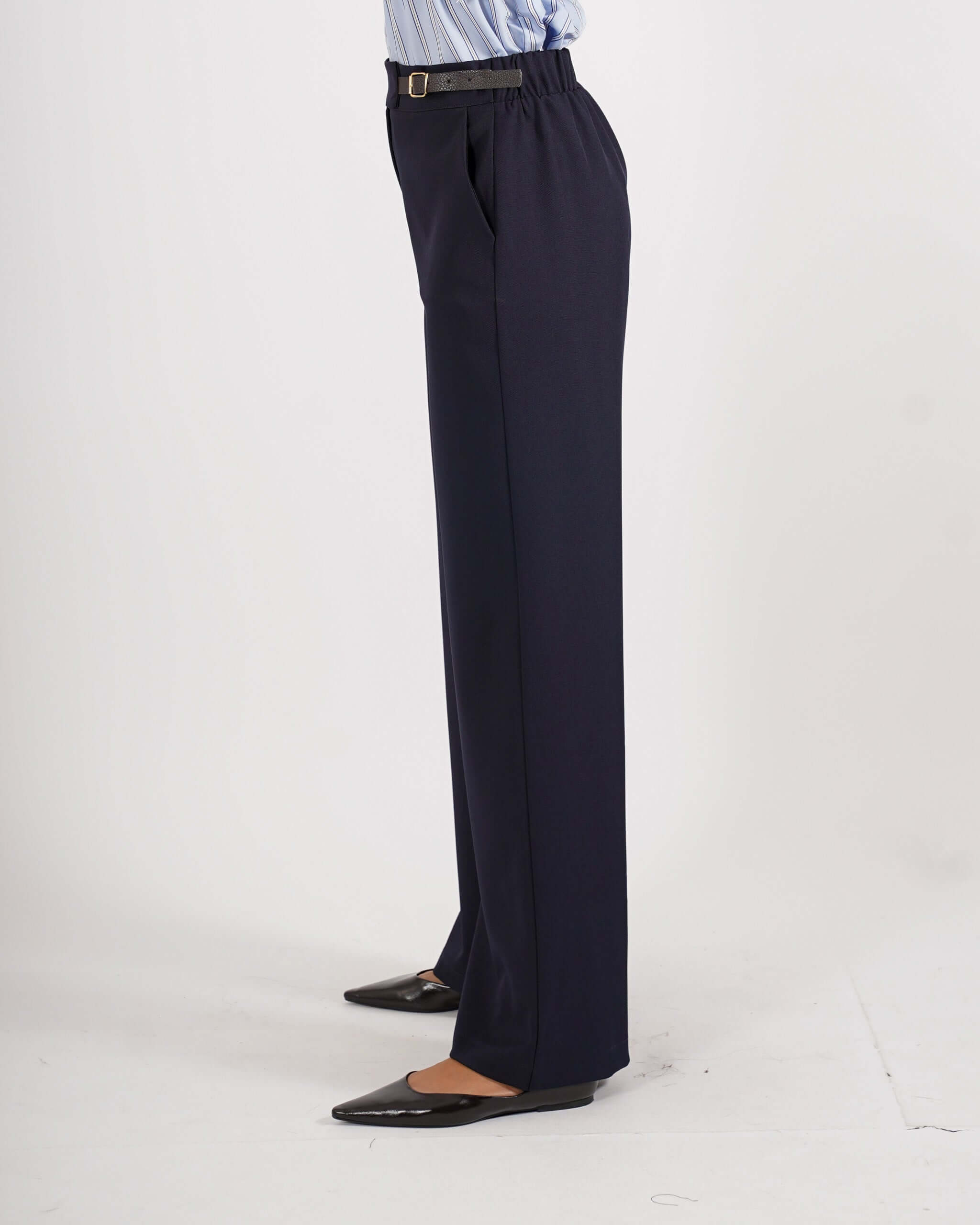 Pantaloni regular in eco fibra -Paulina - Hope Fashion