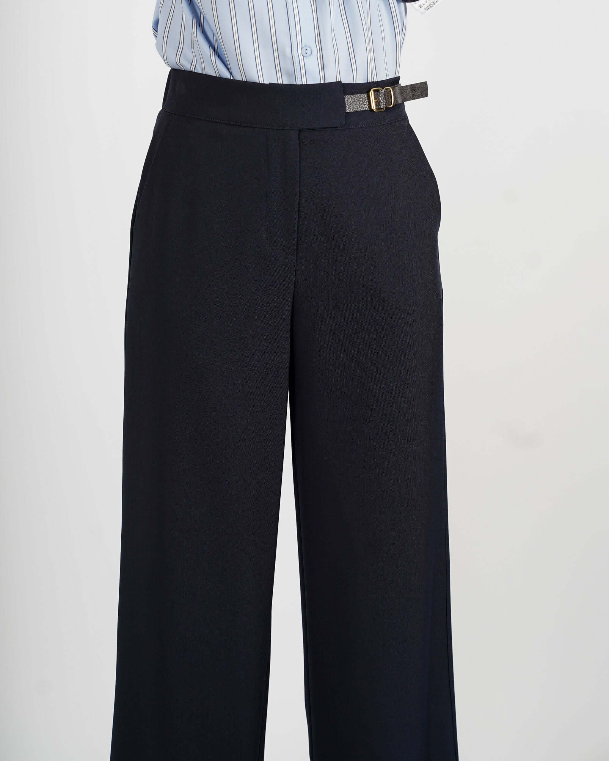Pantaloni regular in eco fibra -Paulina - Hope Fashion