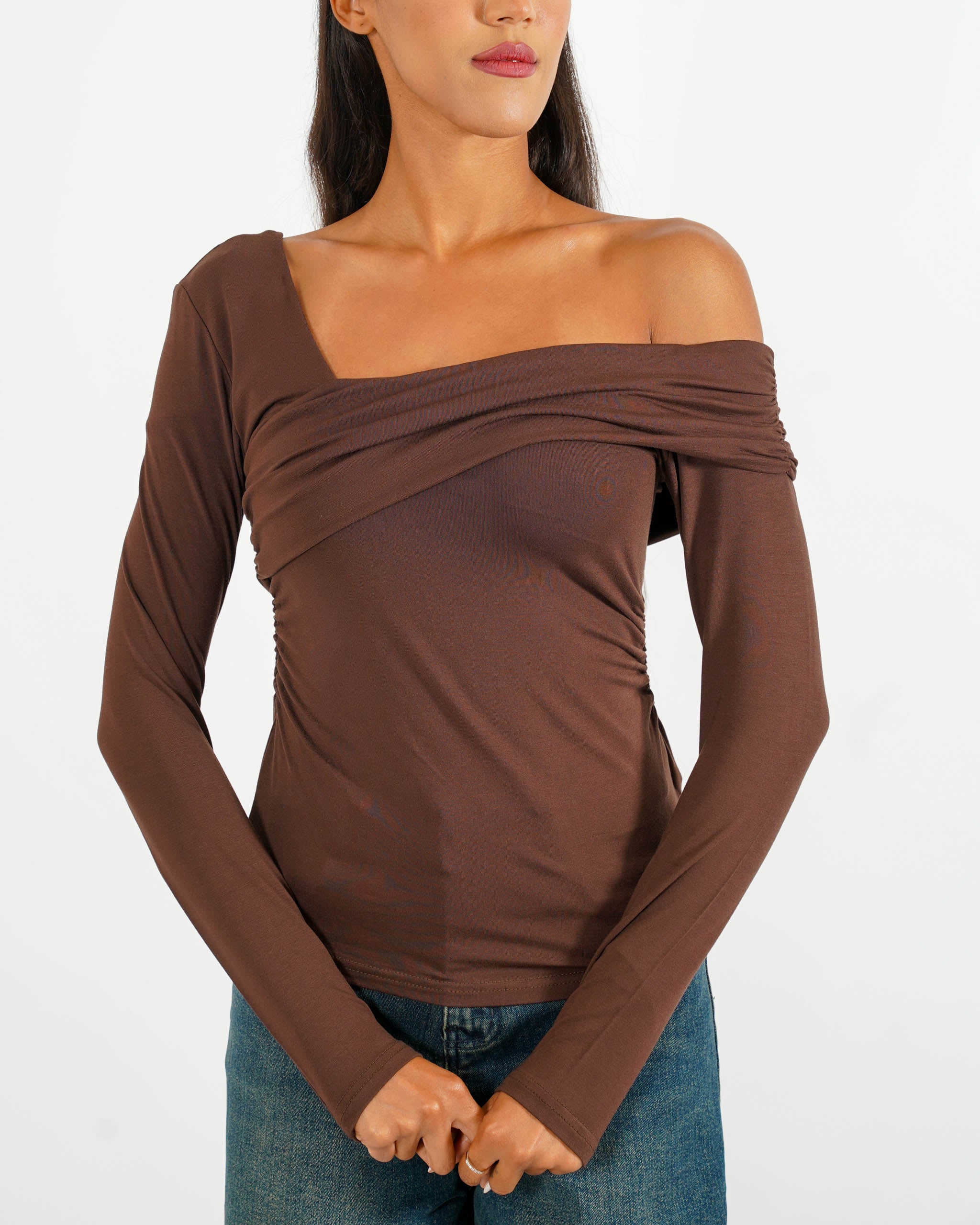 Shirt monospalla con fascia - Lorelei