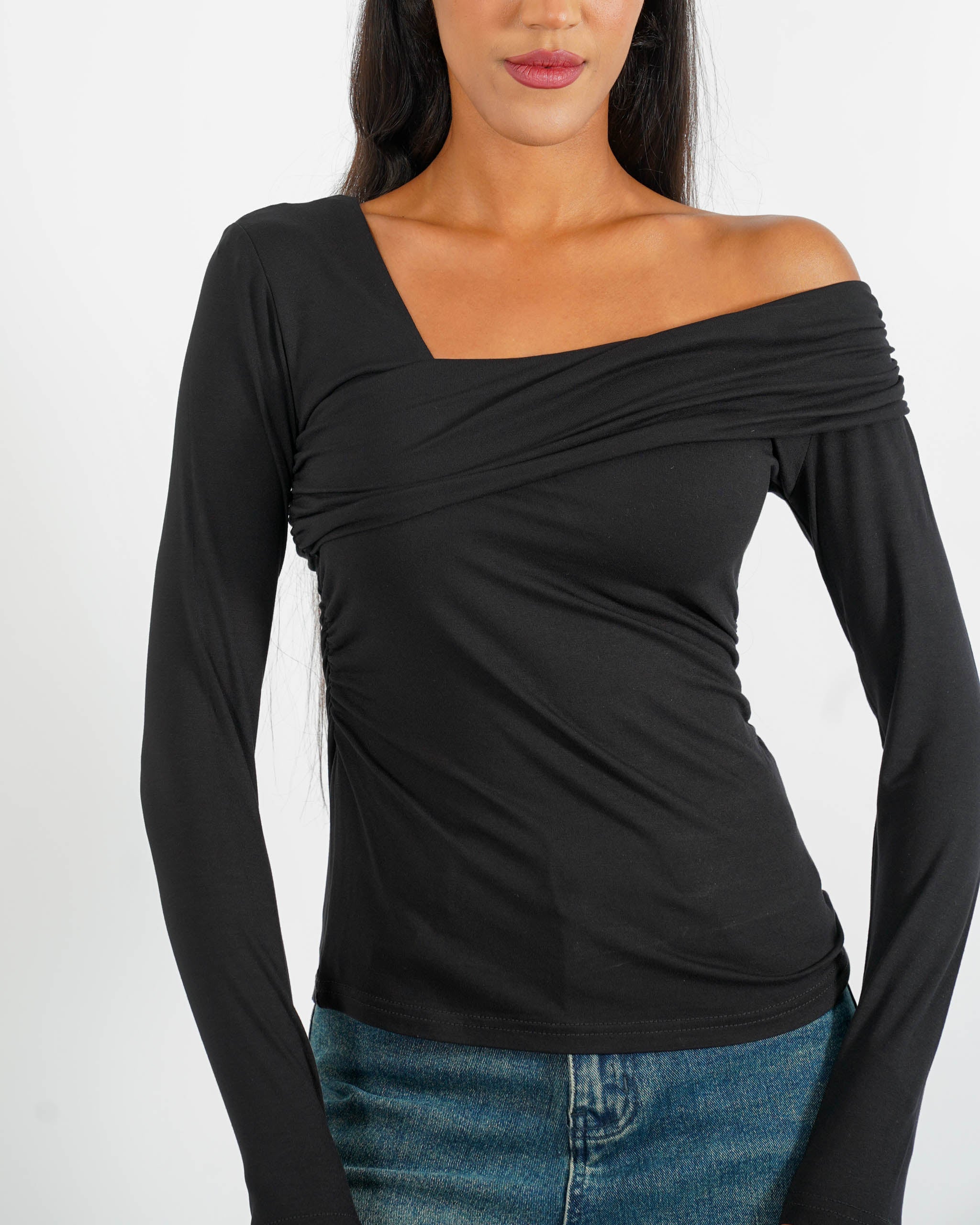 Shirt monospalla con fascia - Lorelei