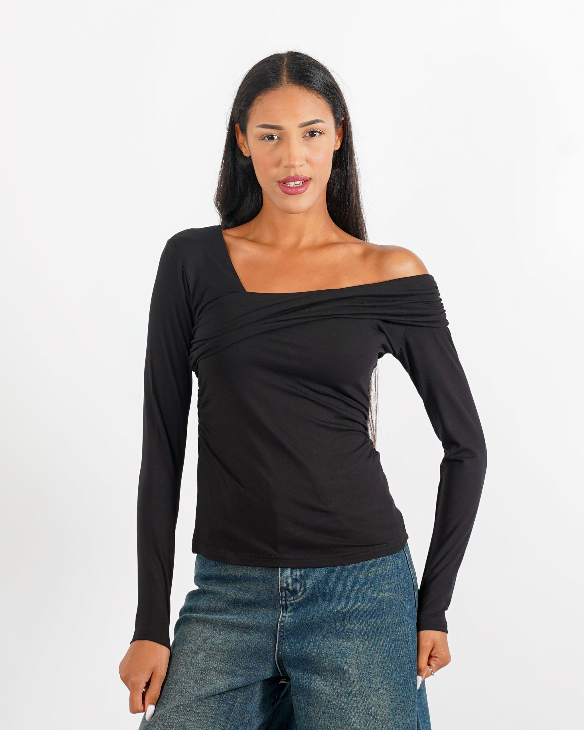 Shirt monospalla con fascia - Lorelei