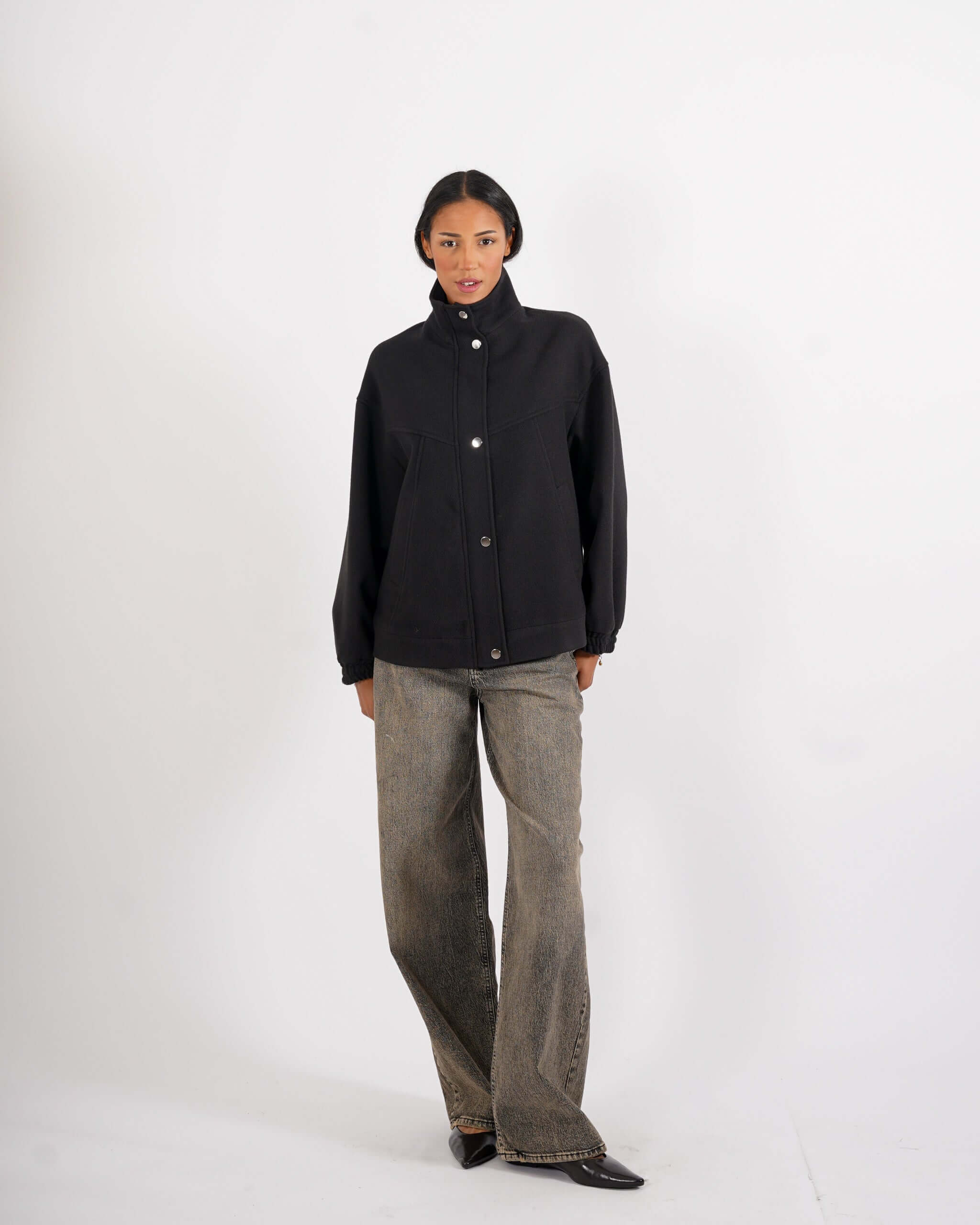 Giubbino monopetto con tasche a filo - Falco - Hope Fashion