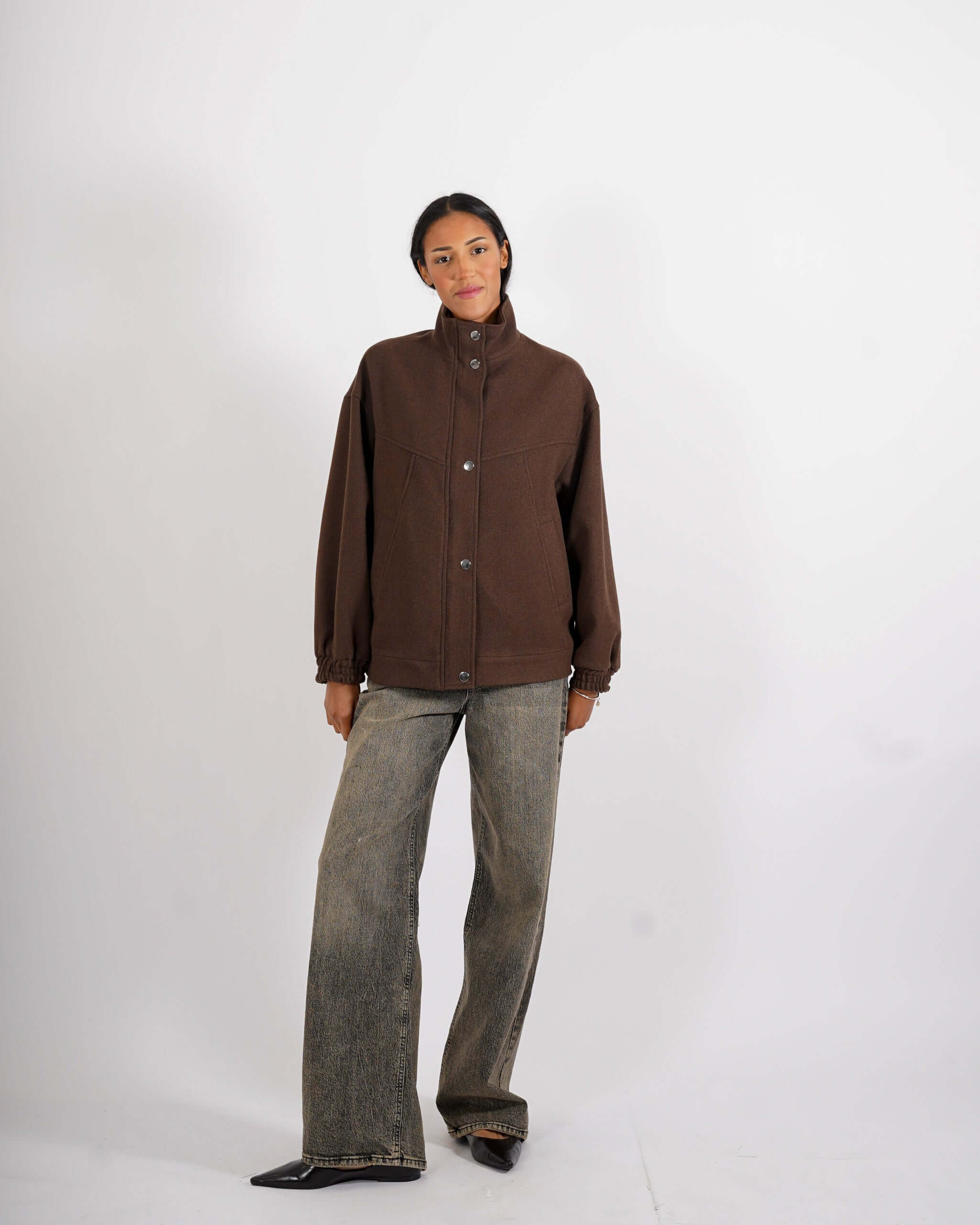 Giubbino monopetto con tasche a filo - Falco - Hope Fashion