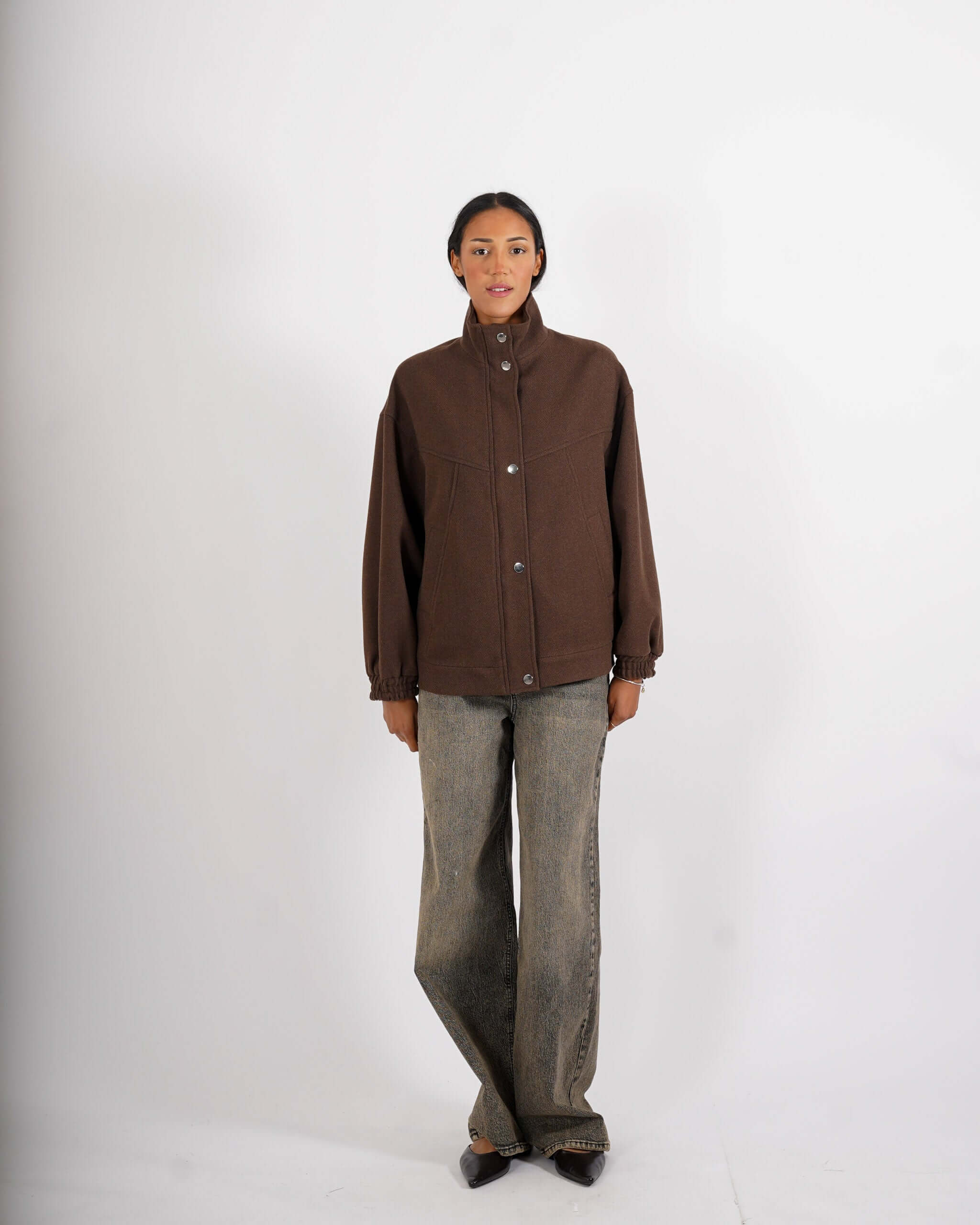 Giubbino monopetto con tasche a filo - Falco - Hope Fashion